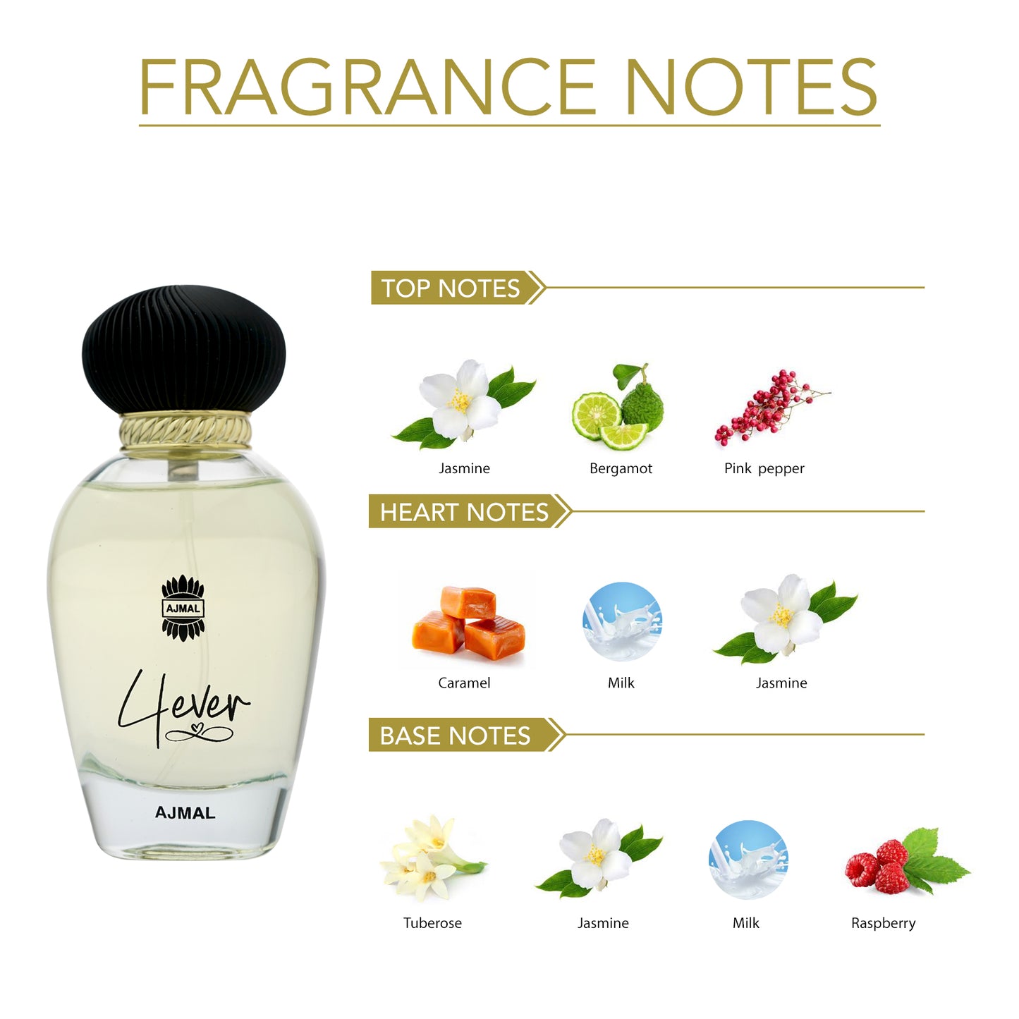 floral perfumes for ladies - 4EVER EDP Perfume 100ML for Women from Ajmal Perfumes