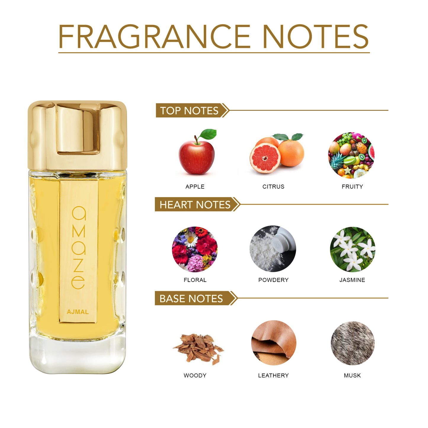 floral fruity woody perfume - AMAZE HER EDP Perfume 75ML for Women from Ajmal perfumes