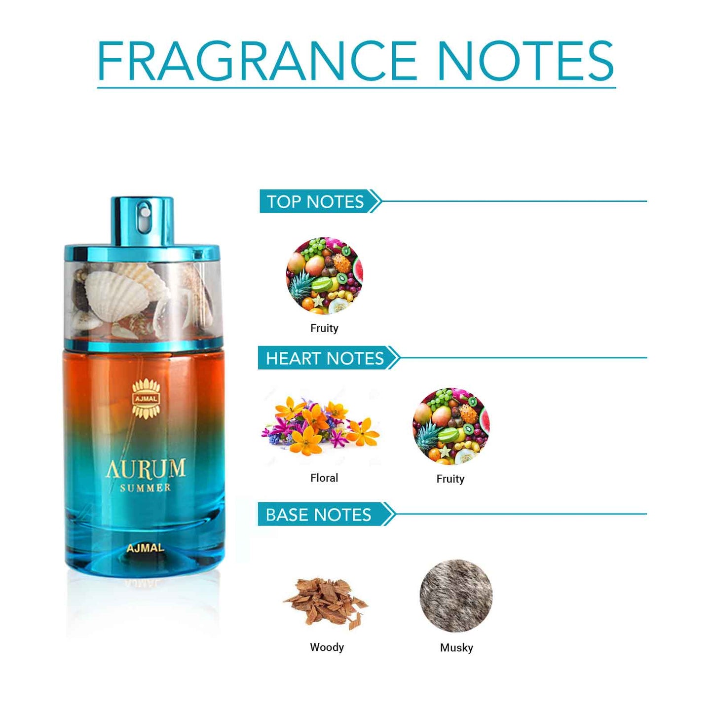 best summer perfumes for women - AURUM SUMMER EDP Perfume 75ML for Women from Ajmal perfumes