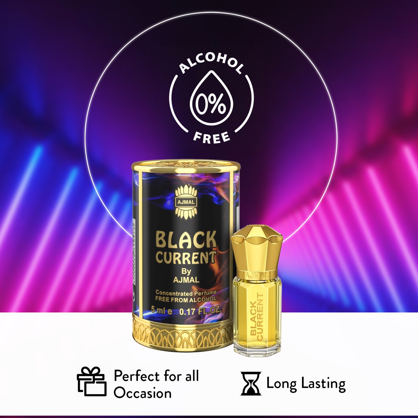 fruity attar for ladies - BLACK CURRENT Non-Alcoholic Attar 5ML for Unisex by Ajmal Perfumes