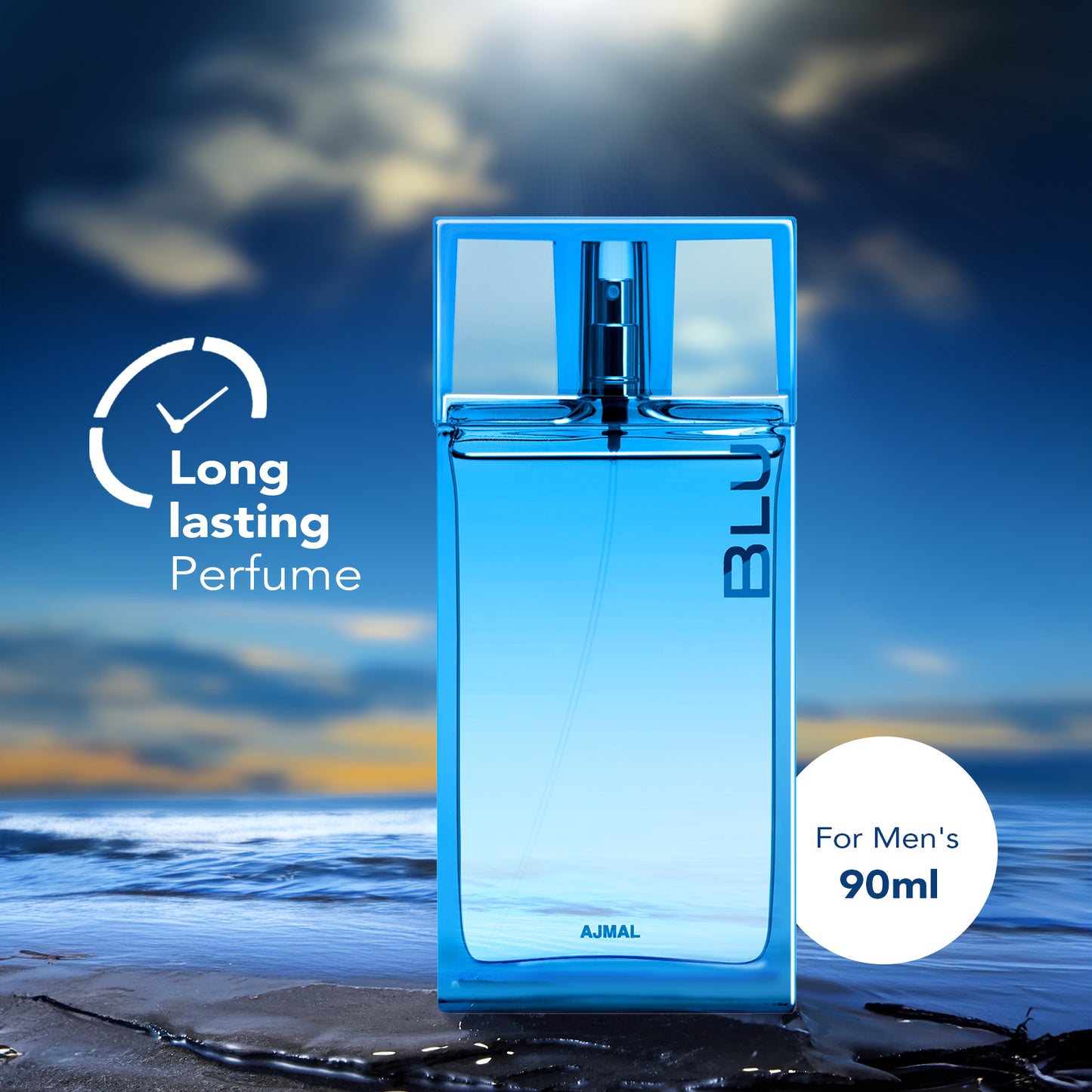 fresh perfume - BLU EDP Perfume 90ML for Men from Ajmal Perfumes