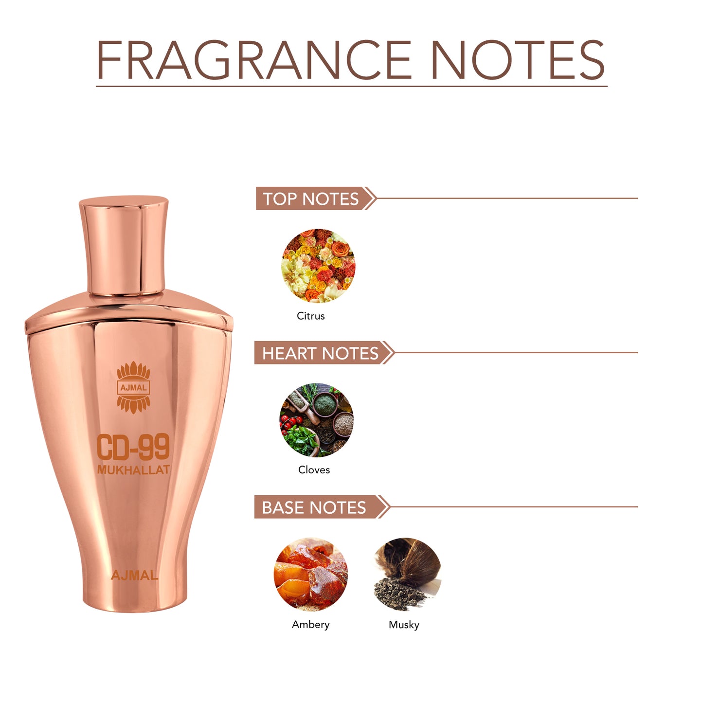 ajmal mukhallat attar - CD99 MUKHALLAT Non-Alcoholic Attar 14ML for Unisex from Ajmal Perfumes