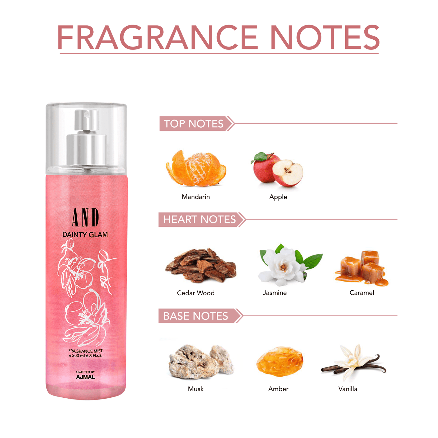 DAINTY GLAM Body Mist 200ML for Women