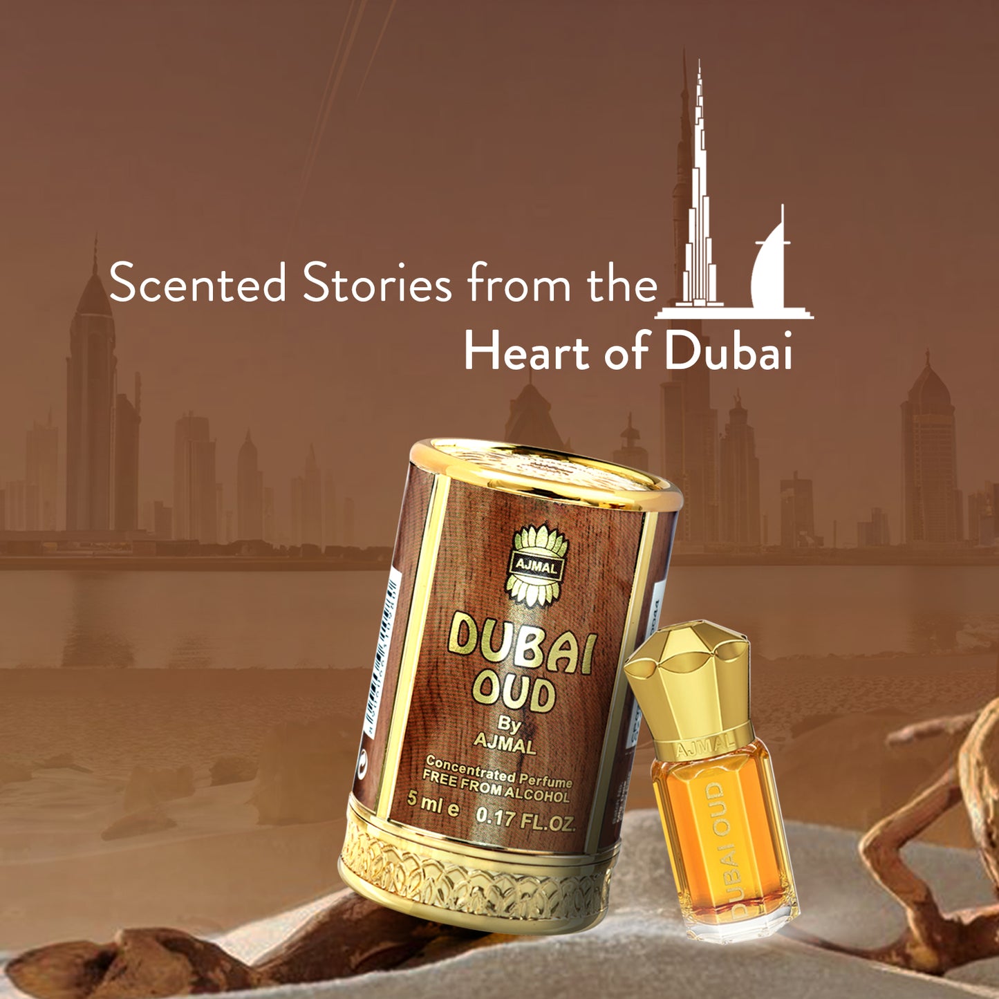oudh attar ajmal - DUBAI OUD Non-Alcoholic Attar 5ML for Unisex by Ajmal Perfumes