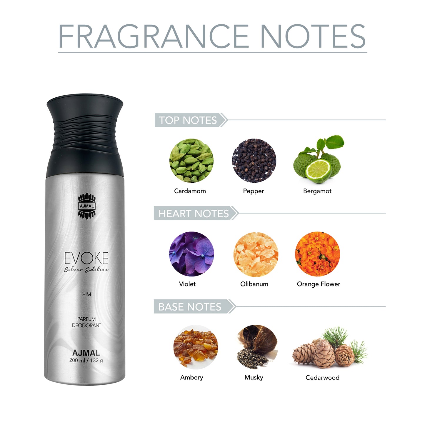 EVOKE SILVER EDITION Deodorants 200ML for Men