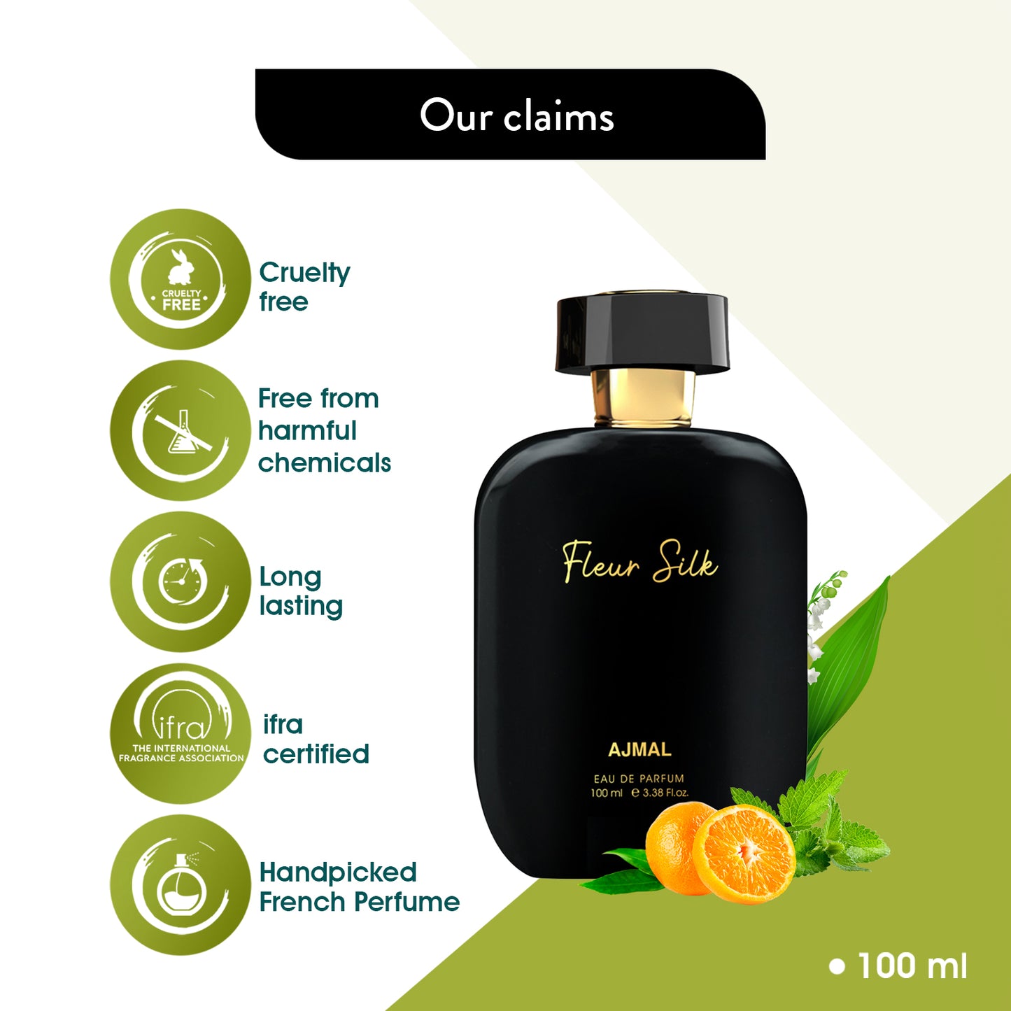 fruity floral perfumes - FLEUR-SILK EDP Perfume 100ML for Women from Ajmal Perfumes