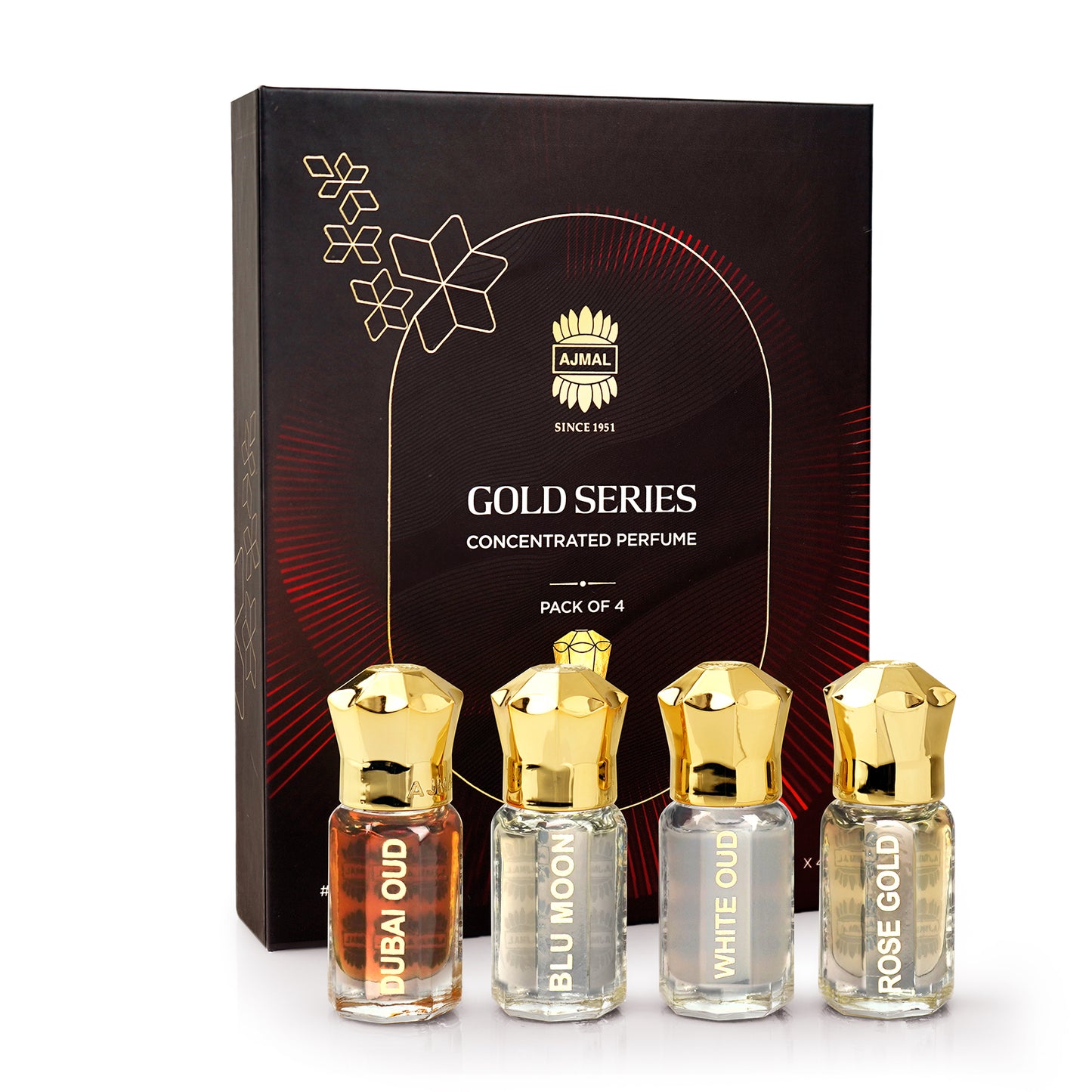 attar gift set - GOLD Non-Alcoholic Attar Giftpack 20ML for Unisex by Ajmal Perfumes