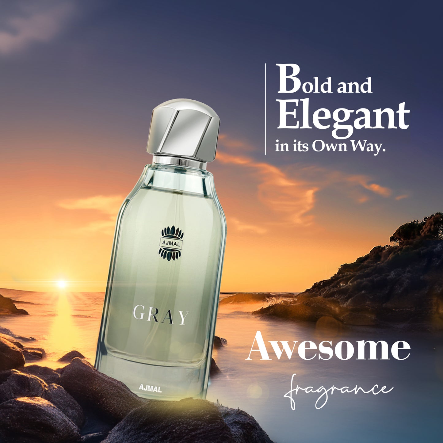 spicy mens perfume - GRAY EDP Perfume 100ML for Men by Ajmal Perfumes