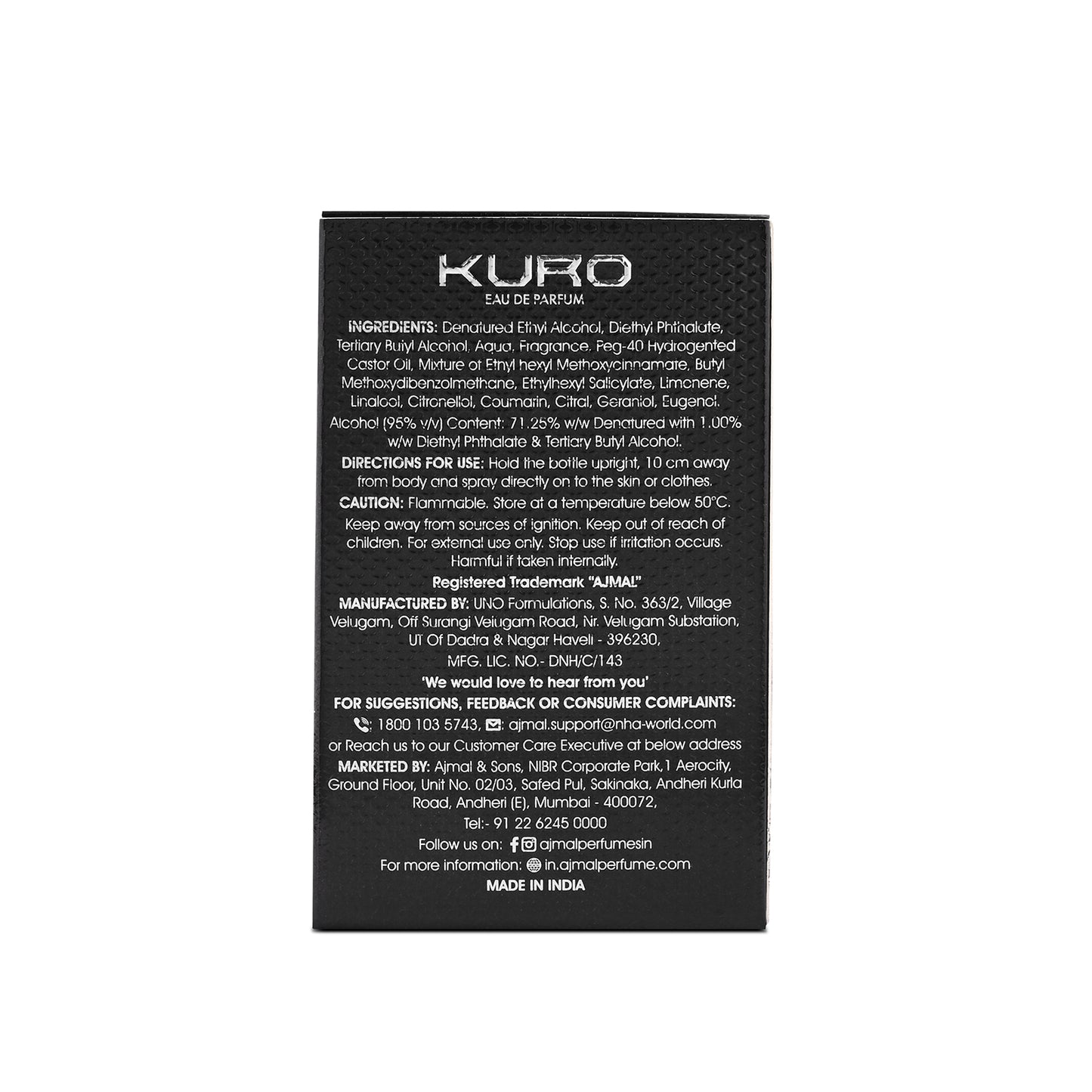 Kuro Perfume 14 ML for Men