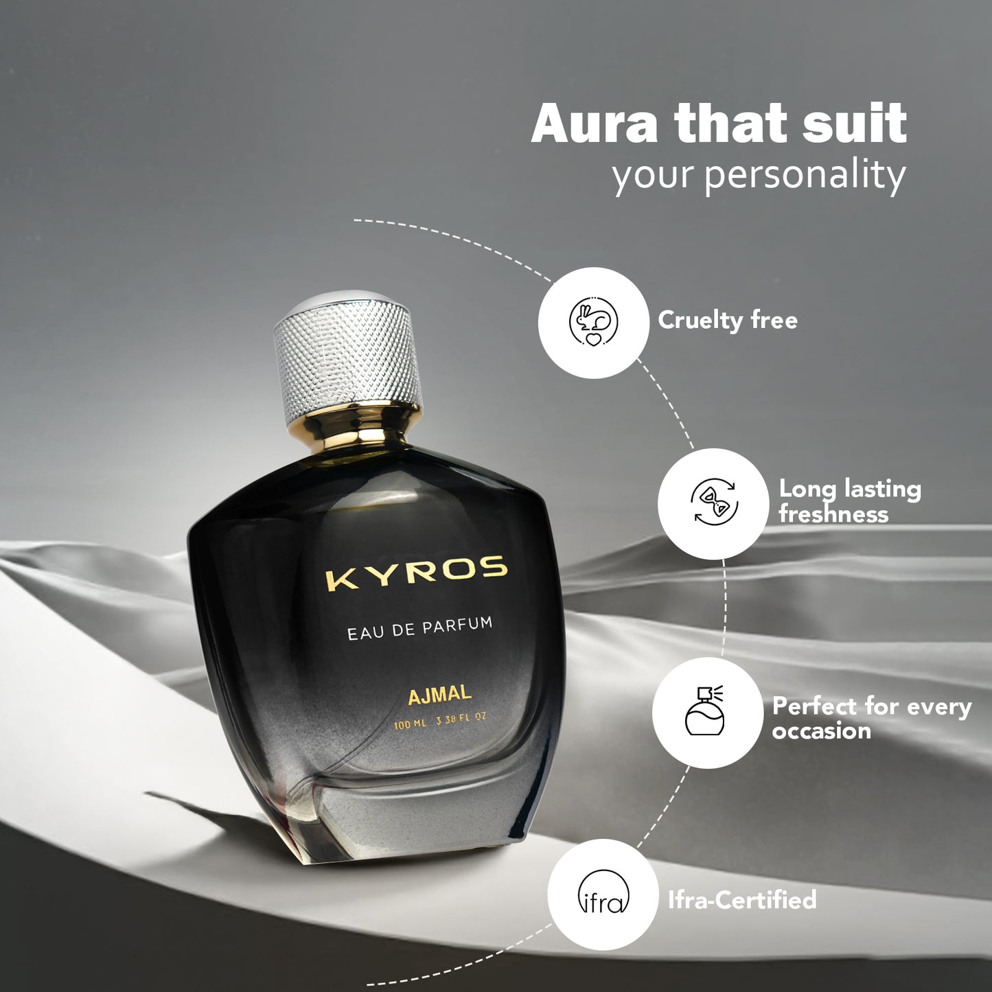 fruity perfume for men - KYROS EDP Perfume 100ML for Unisex by Ajmal Perfumes