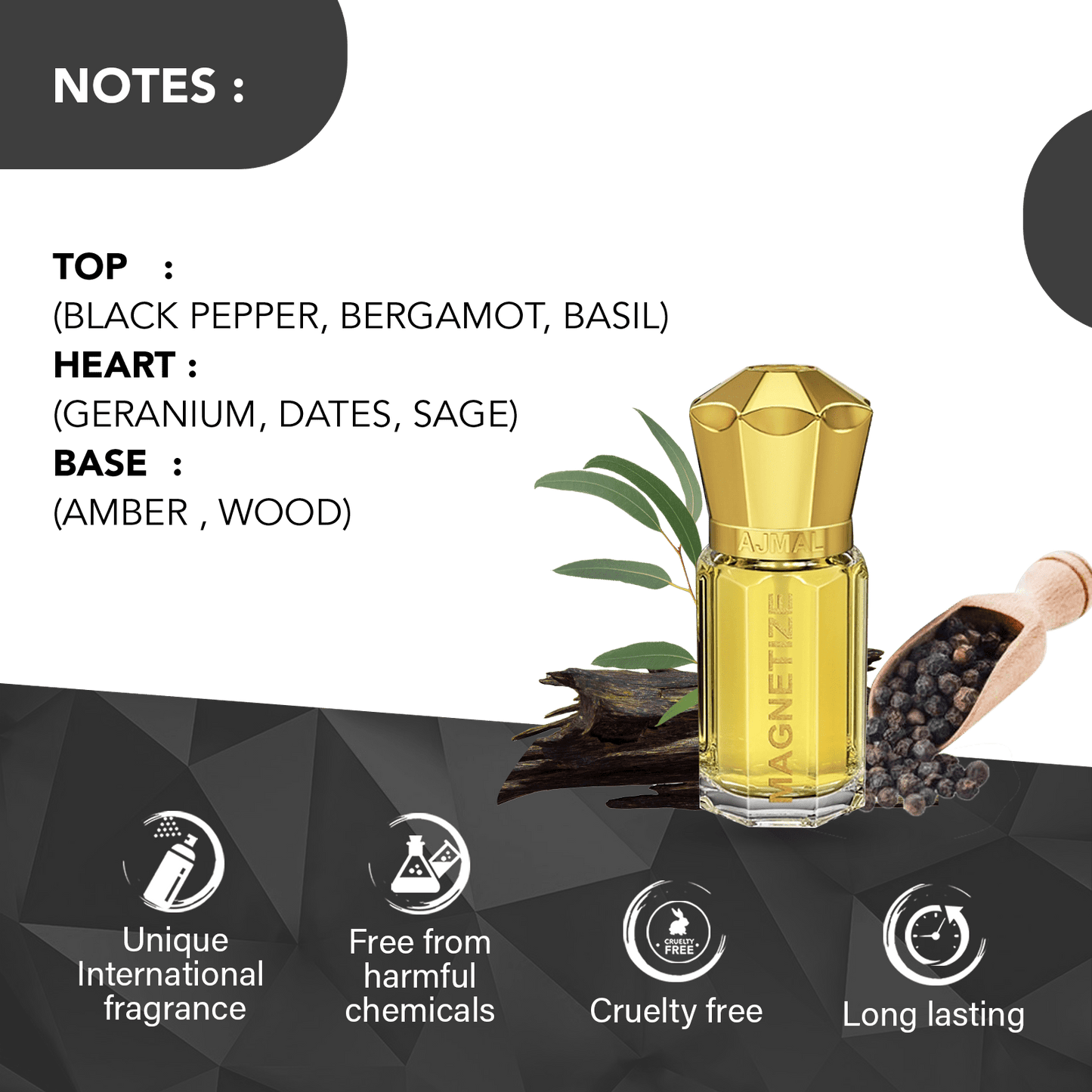 best attar for men - MAGNETIZE Non-Alcoholic Attar 5ML for Men from Ajmal Perfumes
