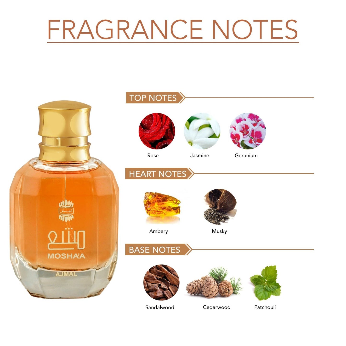 floral perfumes for ladies - MOSHAA EDP Perfume 50ML for Unisex from Ajmal perfumes