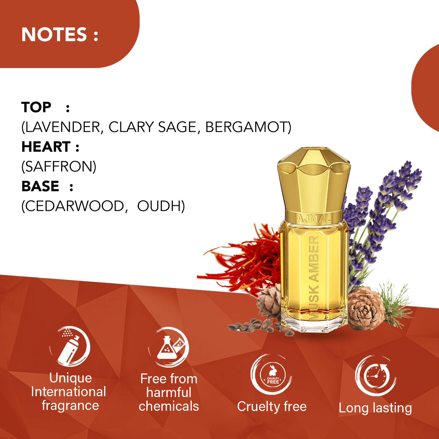MUSK AMBER Non-Alcoholic Attar 5ML for Men