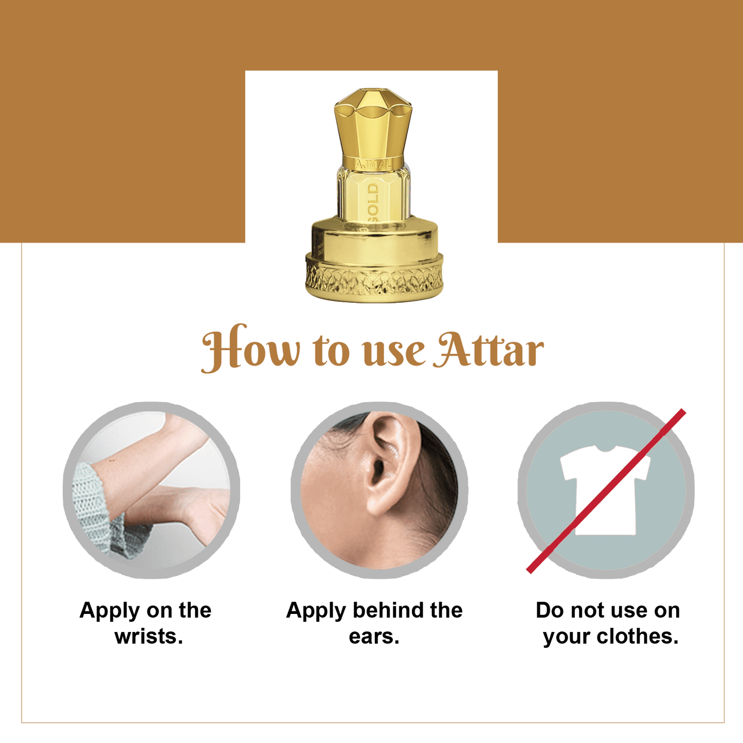 fruity smell attars - MUSK GOLD Non-Alcoholic Attar 5ML for Unisex from Ajmal Perfumes