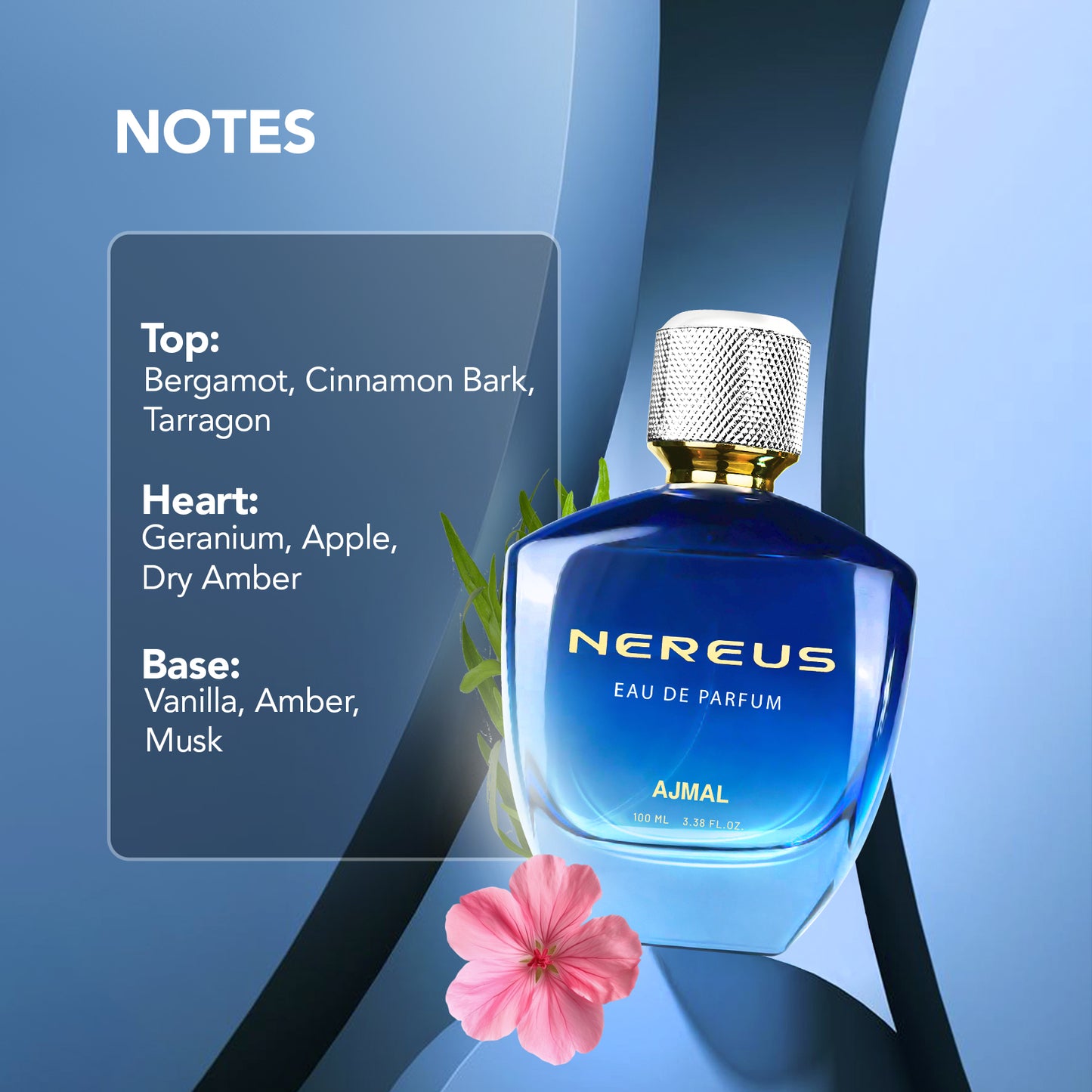 best fresh perfume - NEREUS EDP Perfume 100ML for Unisex from Ajmal Perfumes