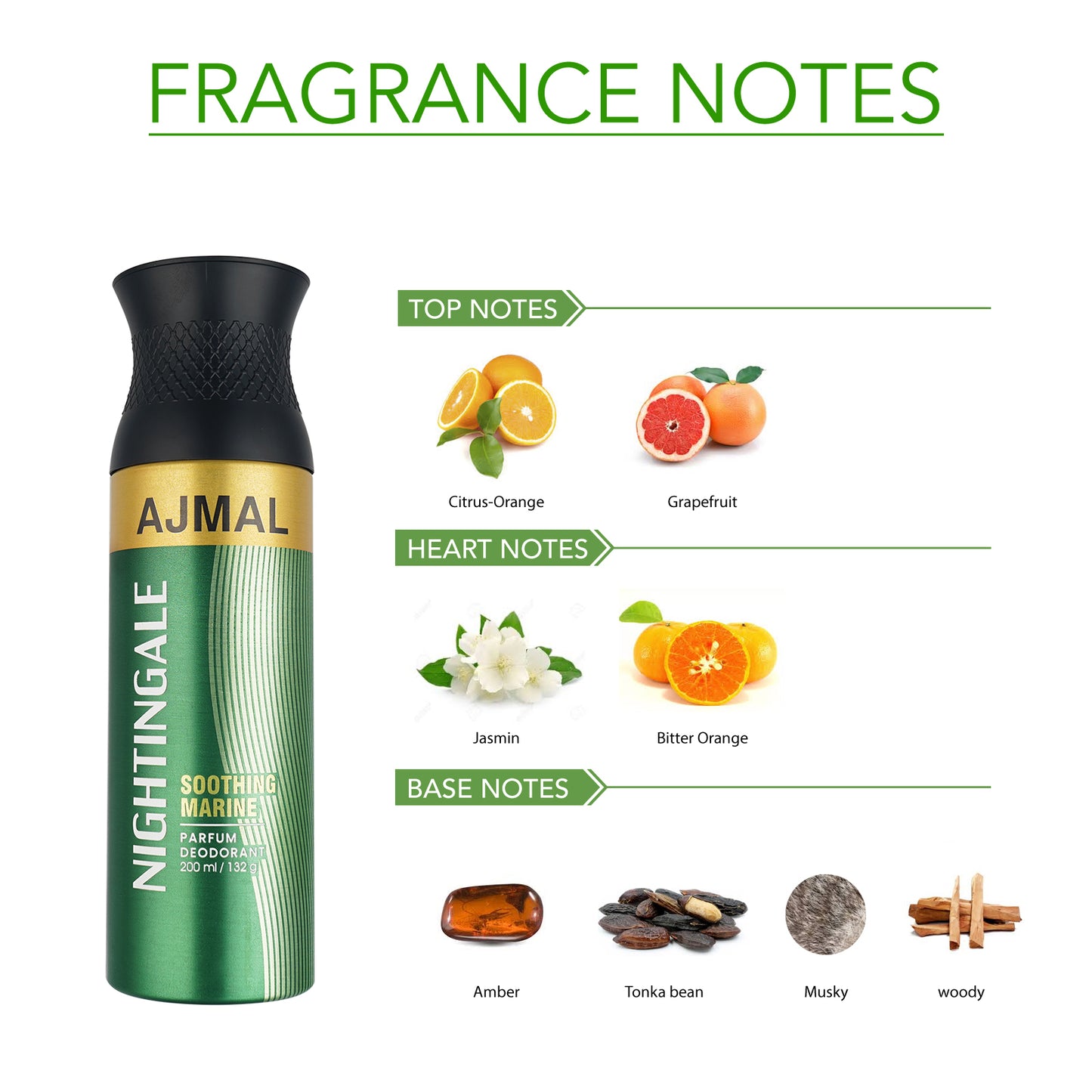 deodrants for men - NIGHTINGALE Deodorants 200ML for Unisex from Ajmal Perfumes