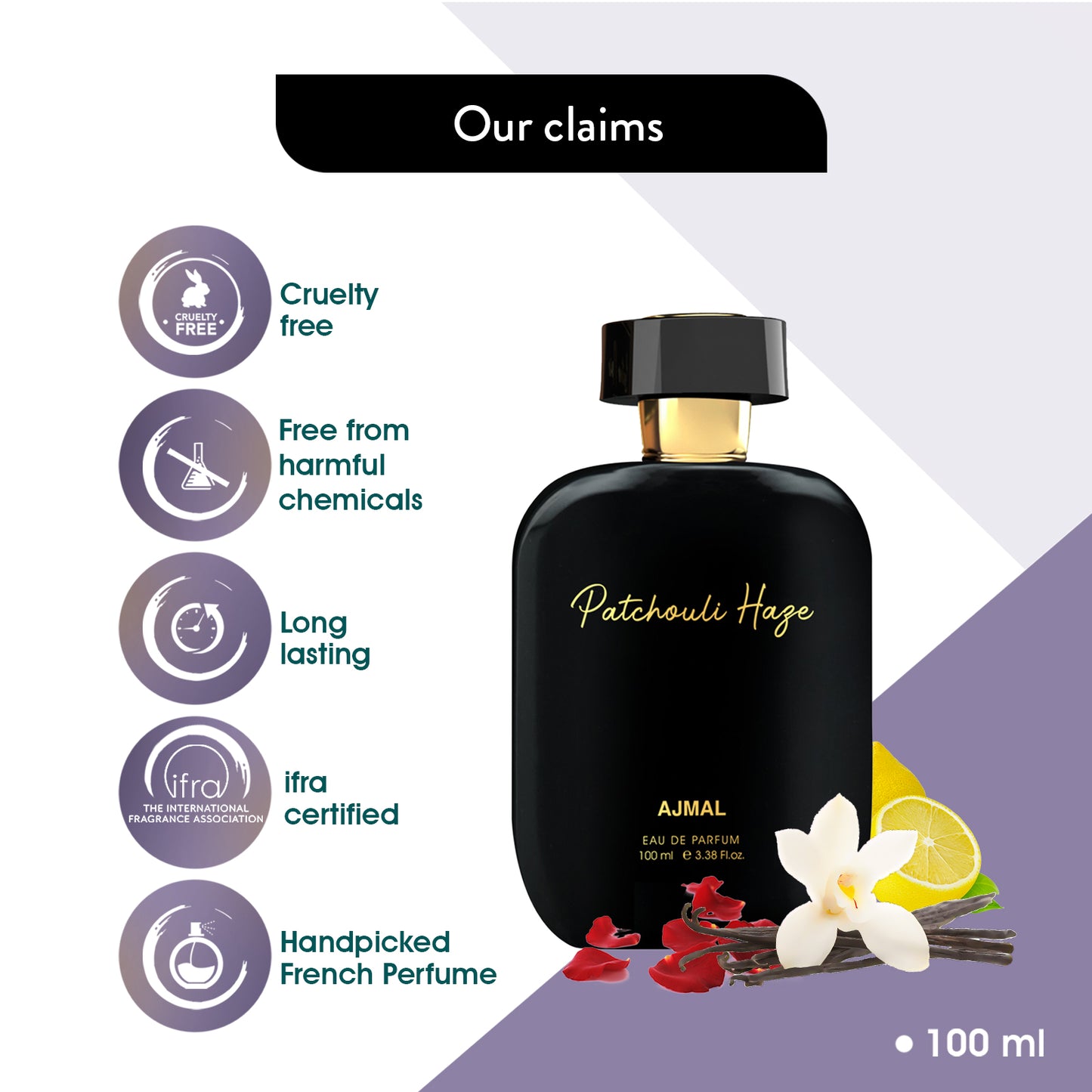 citrus patchouli perfume - PATCHOULI-HAZE EDP Perfume 100ML for Unisex from Ajmal Perfumes