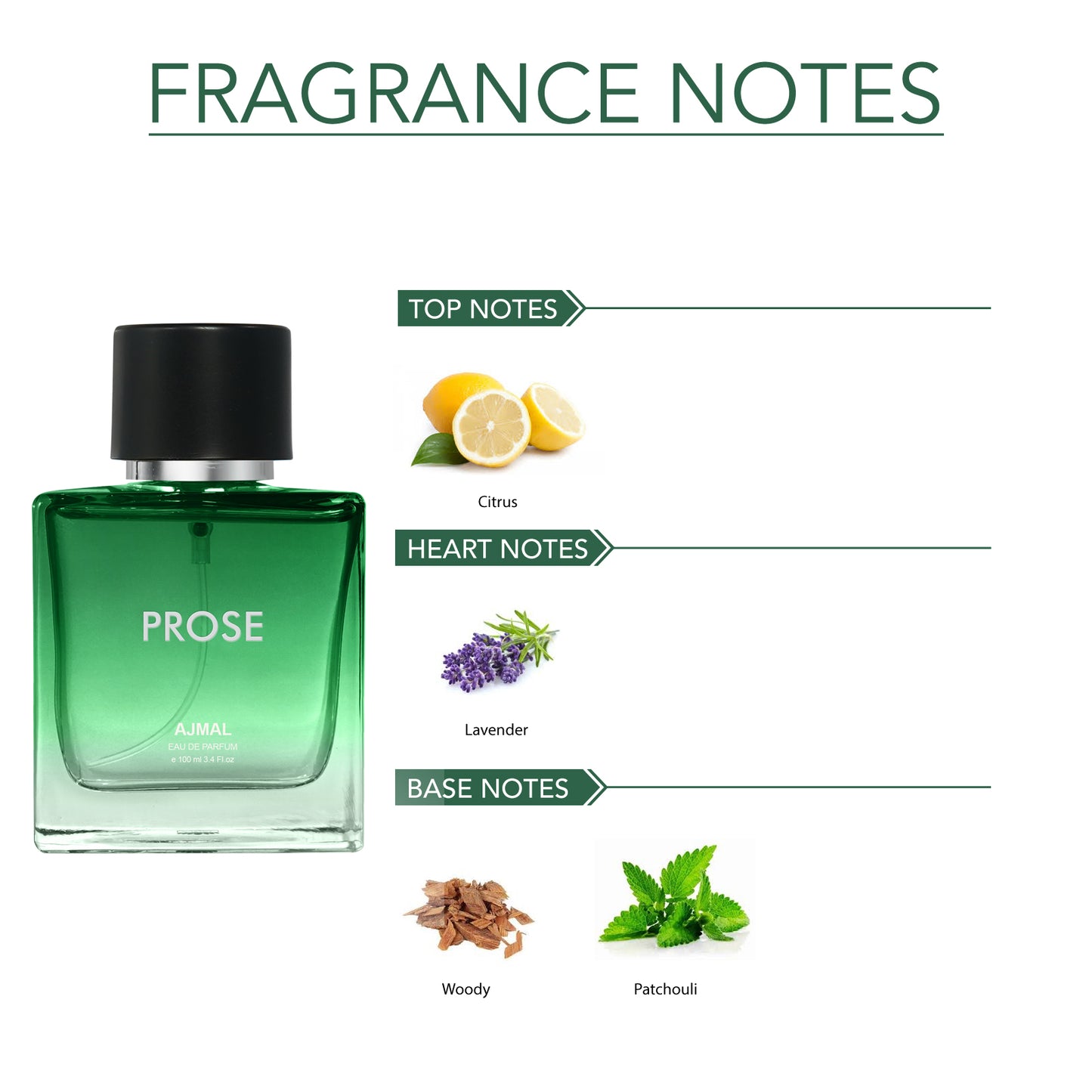 citrus perfume for men - PROSE EDP Perfume 100ML for Men from Ajmal Perfumes