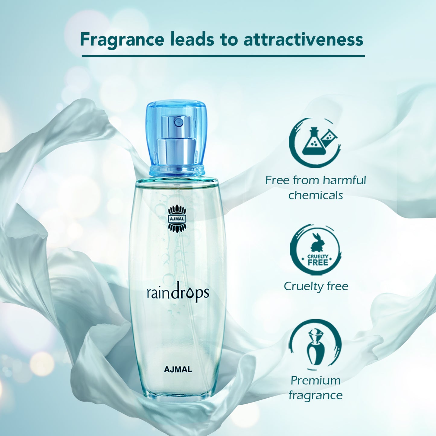fresh fruity perfume - RAIN DROPS EDP Perfume 50ML for Women from Ajmal Perfumes