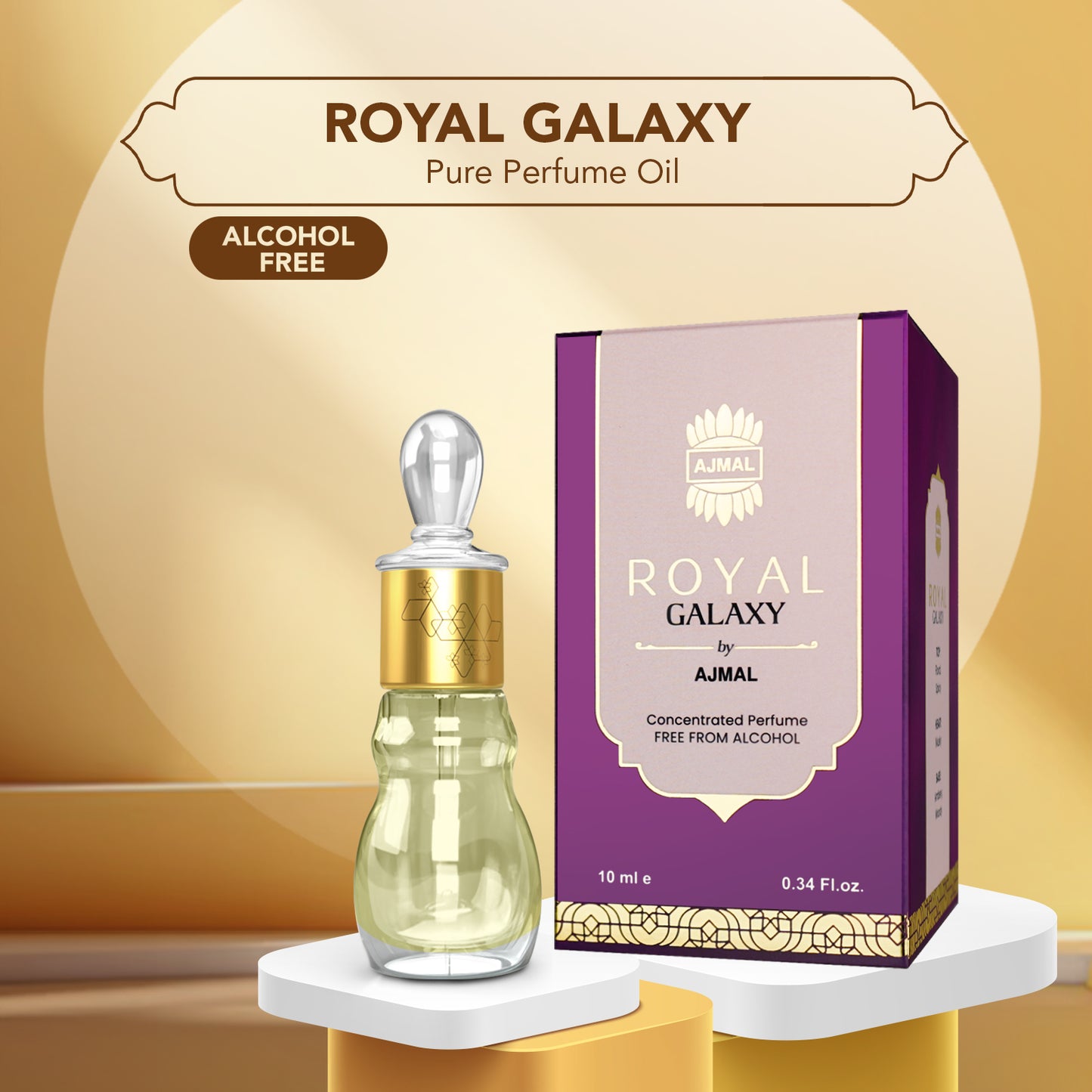 musk attar ajmal - ROYAL-GALAXY Non-Alcoholic Attar 10ML for Unisex from Ajmal Perfumes