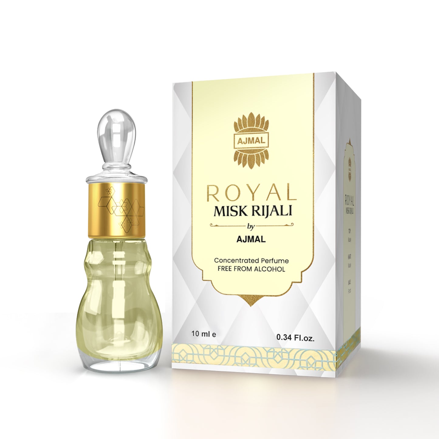 musk attar - ROYAL-MISK-RIJALI Non-Alcoholic Attar 10ML for Unisex from Ajmal Perfumes