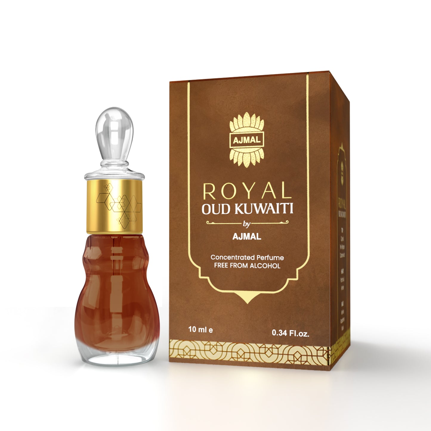 ajmal oudh attar - ROYAL-OUD-KUWAITI Non-Alcoholic Attar 10ML for Unisex from Ajmal Perfumes