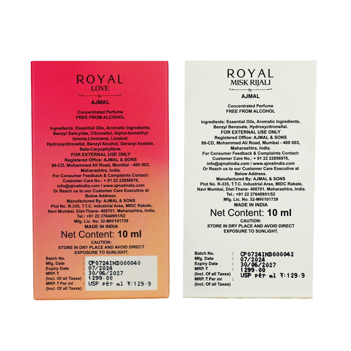 Royal Misk Rijali & Royal Love Attar Pack of 2
