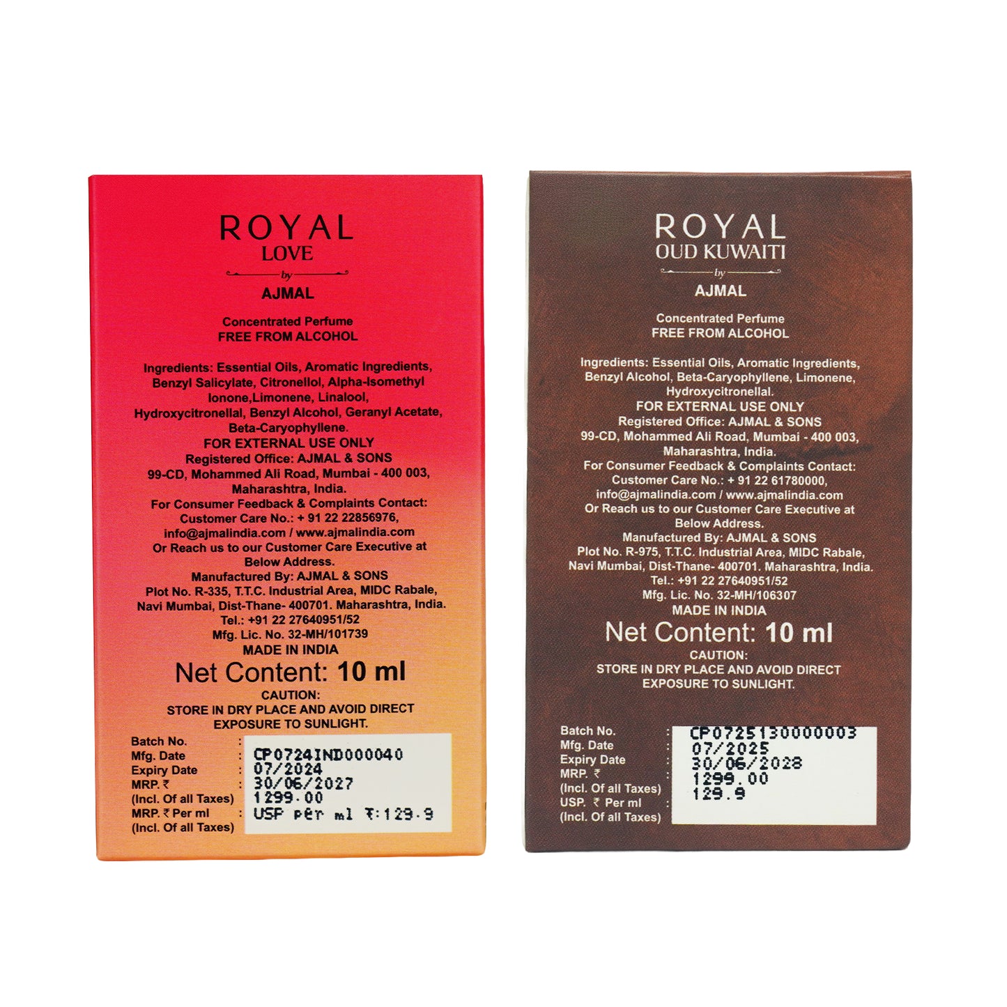 Royal Oud Kuwaiti & Royal Love Attar Pack of 2