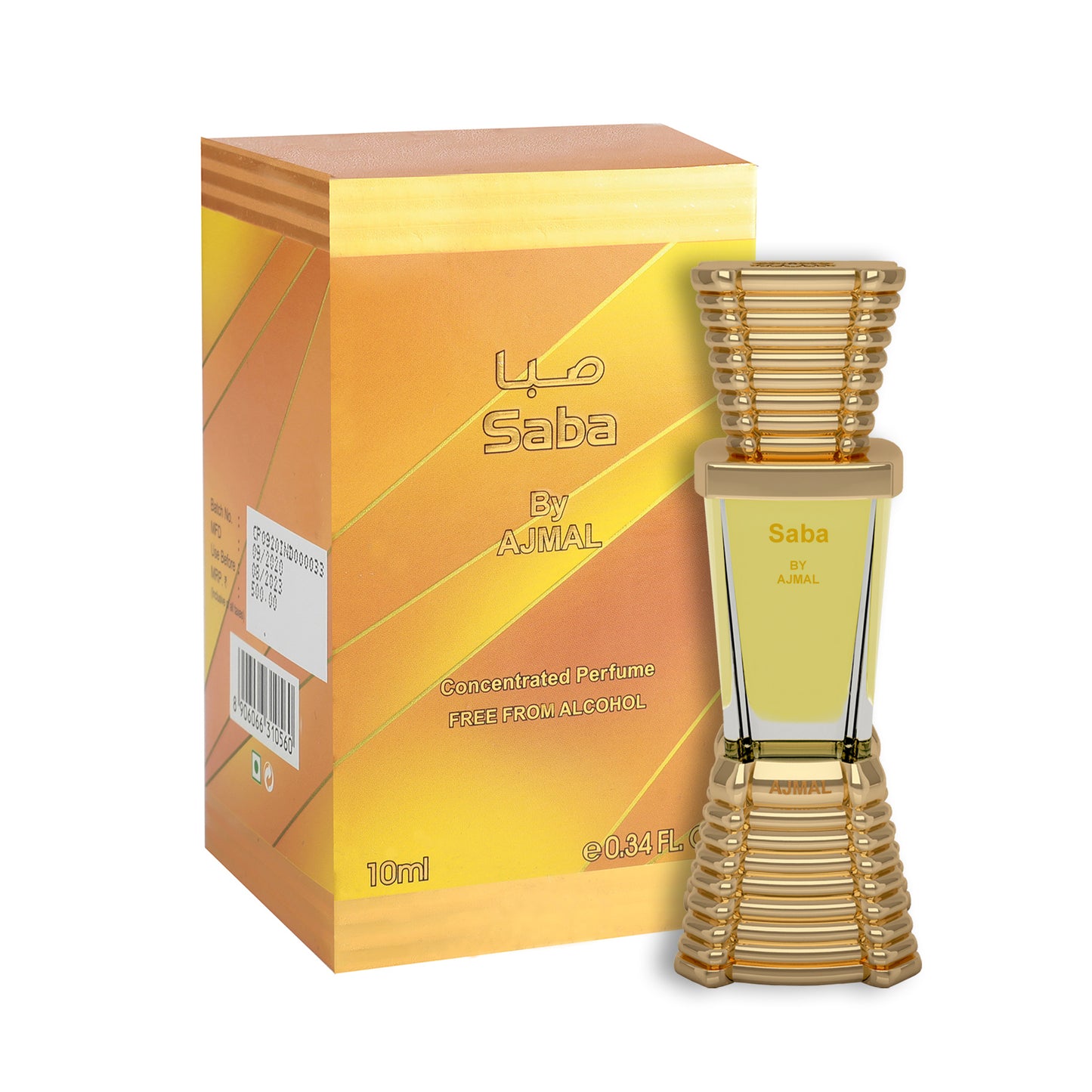 ajmal attar for men - SABA Non-Alcoholic Attar 10ML for Unisex from Ajmal Perfumes