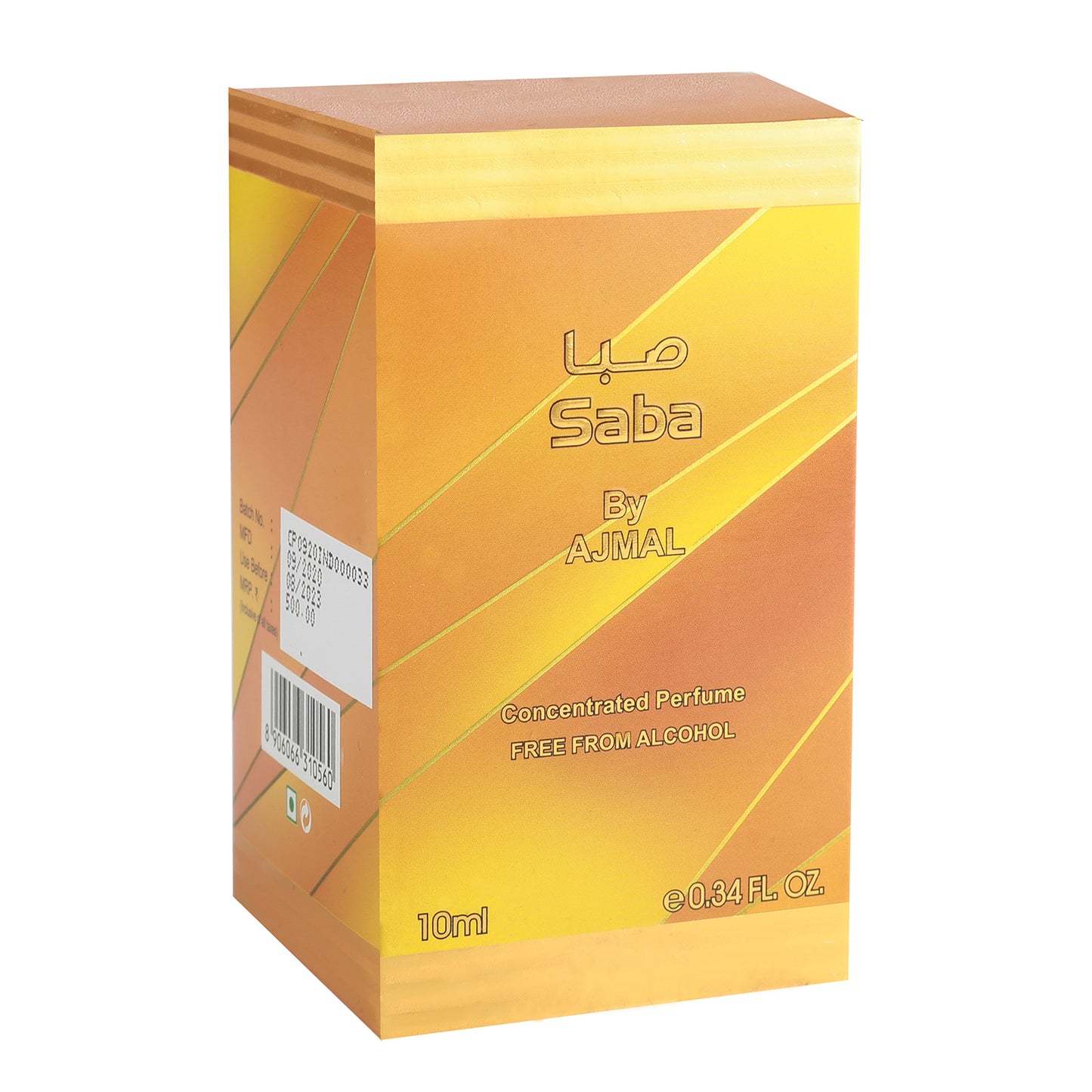Floral spicy attar for men - SABA Non-Alcoholic Attar 10ML for Unisex from Ajmal Perfumes