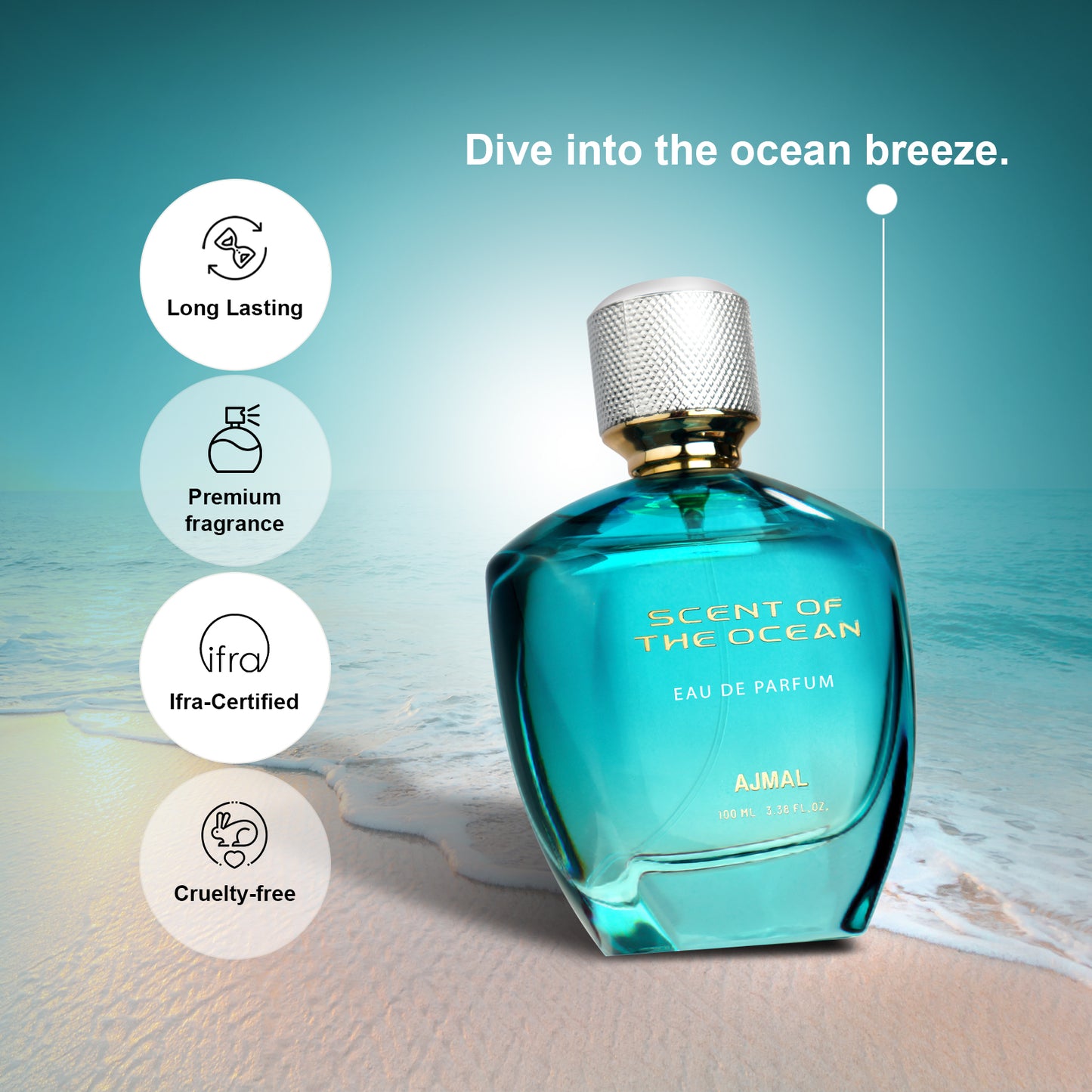 ocean wave perfume - SCENT OCEAN EDP Perfume 100ML for Unisex by Ajmal Perfumes