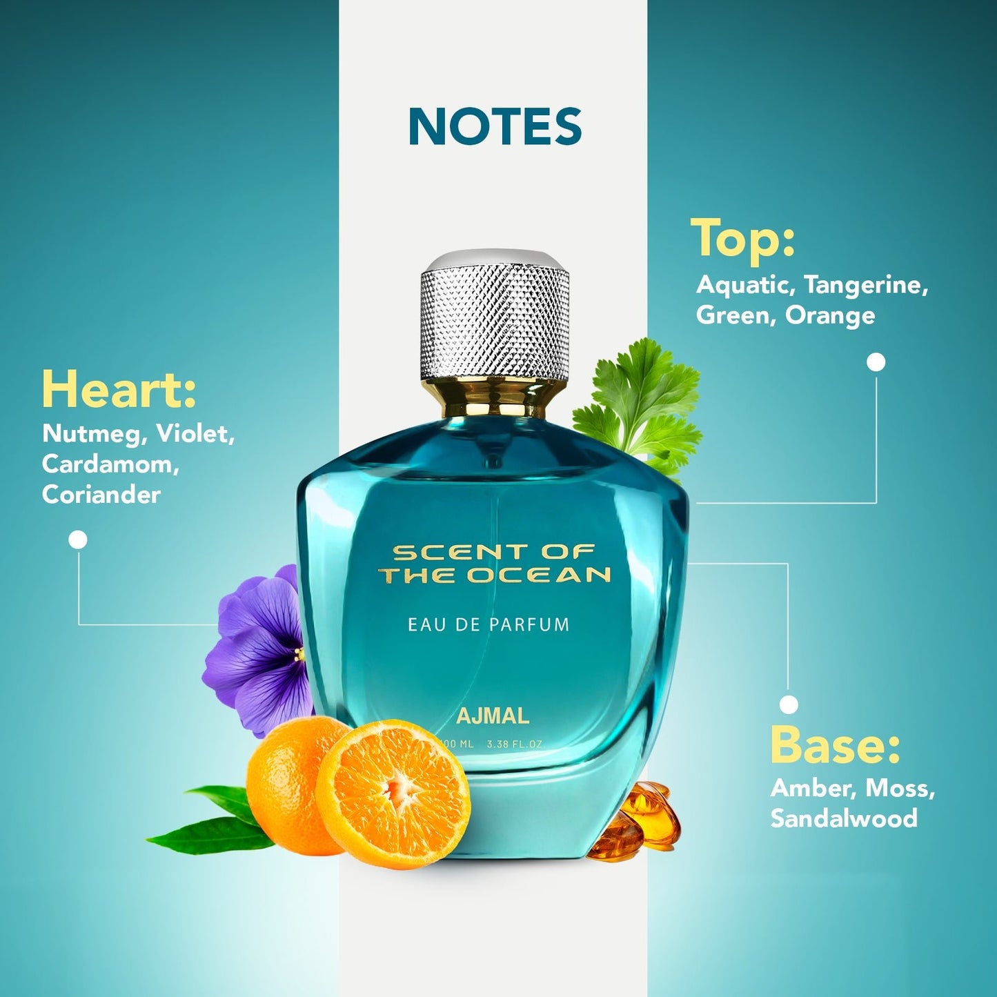 ocean perfume for men - SCENT OCEAN EDP Perfume 100ML for Unisex from Ajmal Perfumes