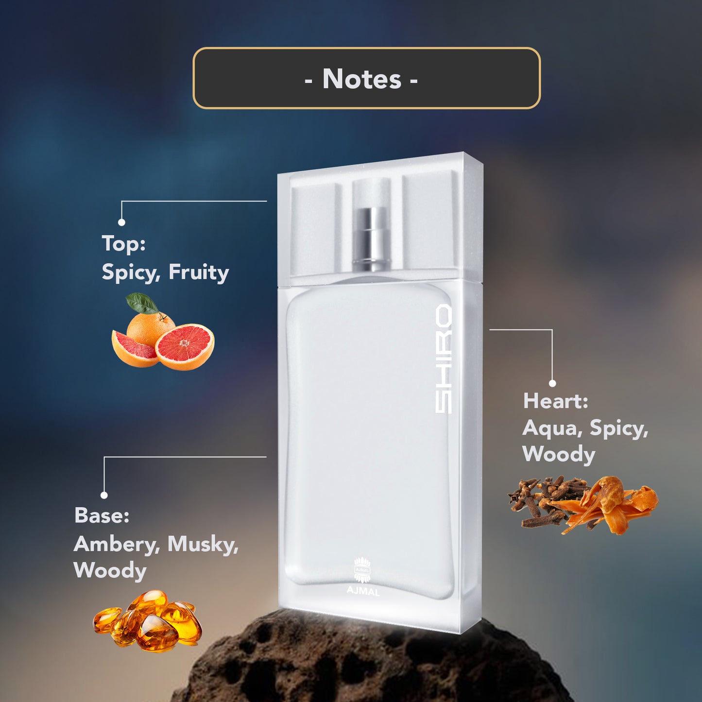 woody perfume for men - SHIRO EDP Perfume 90ML for Men from Ajmal perfumes