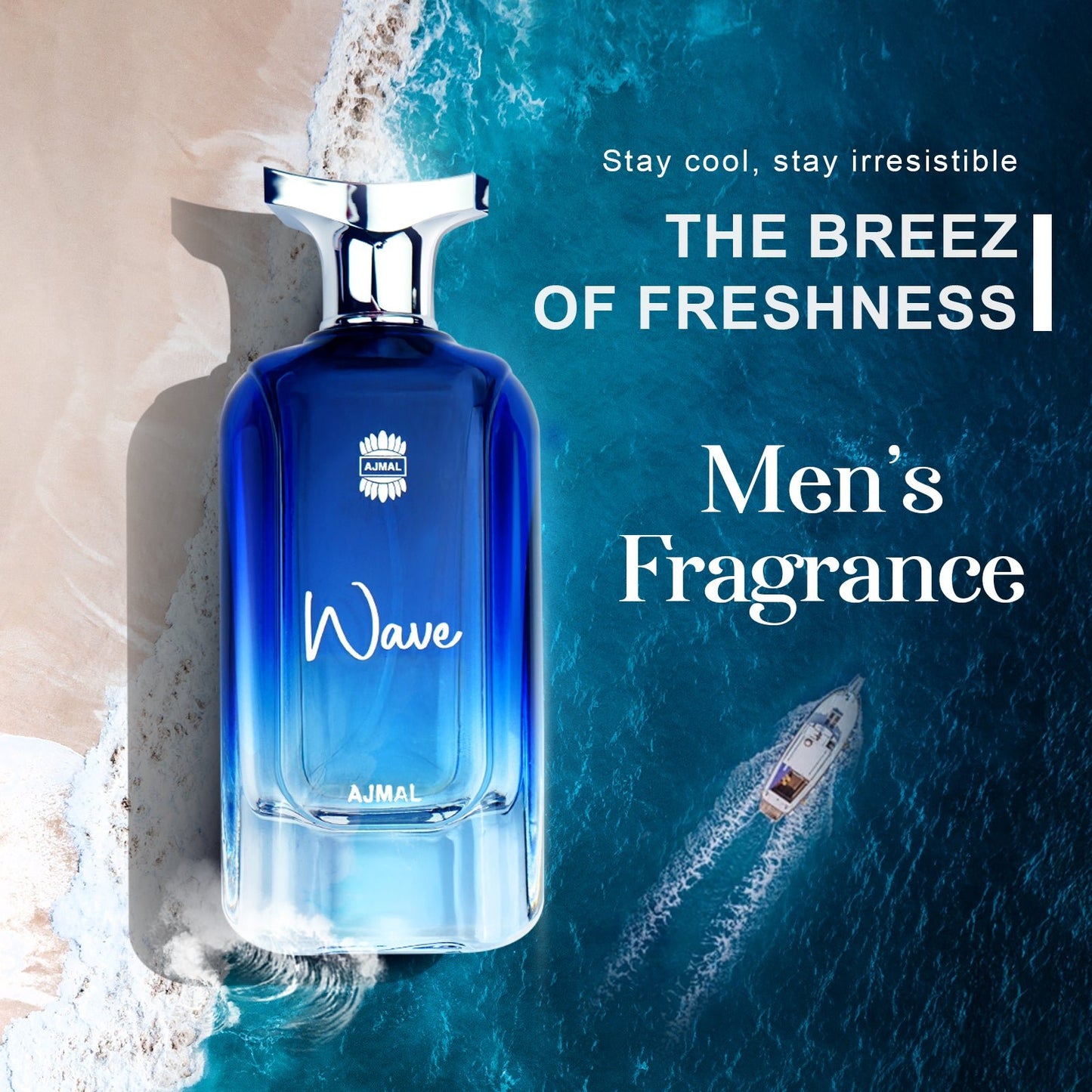 best aqua perfume for men - WAVE EDP Perfume 100ML for Men from Ajmal Perfumes