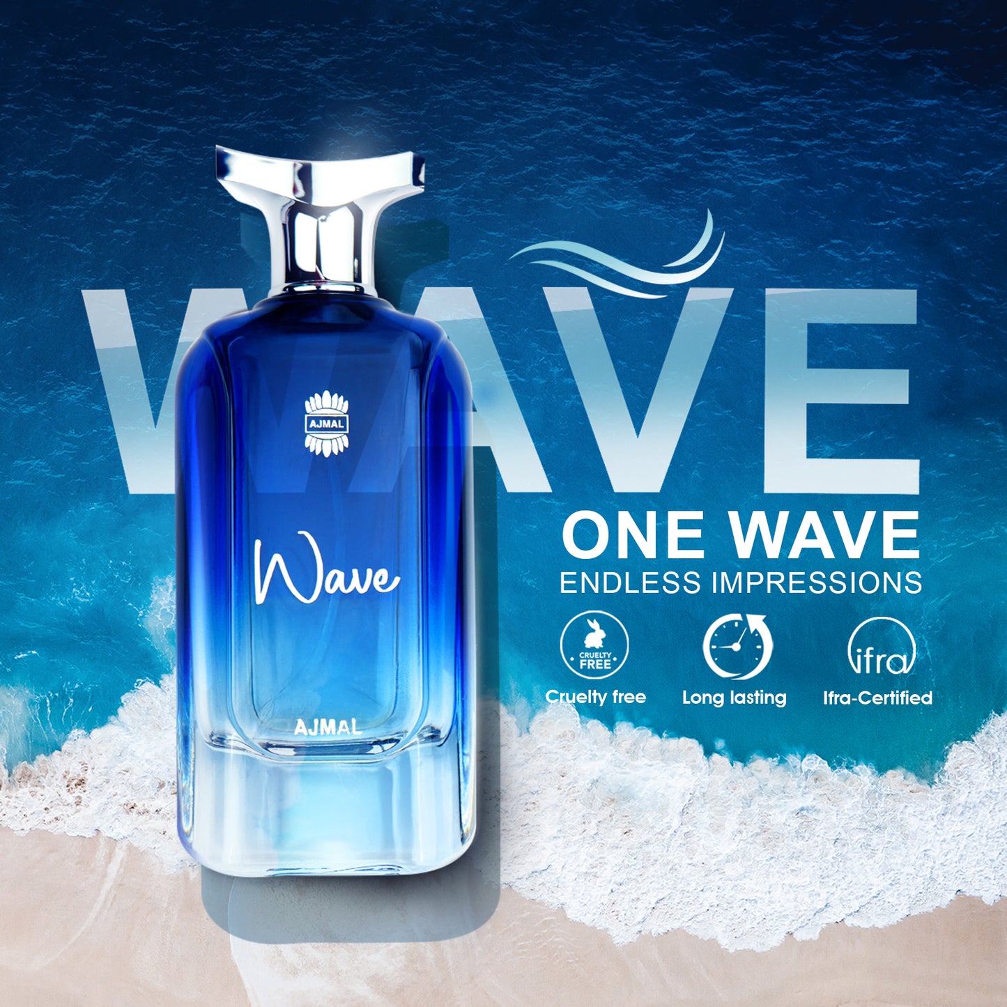 blue ocean perfume - WAVE EDP Perfume 100ML for Men from Ajmal Perfumes
