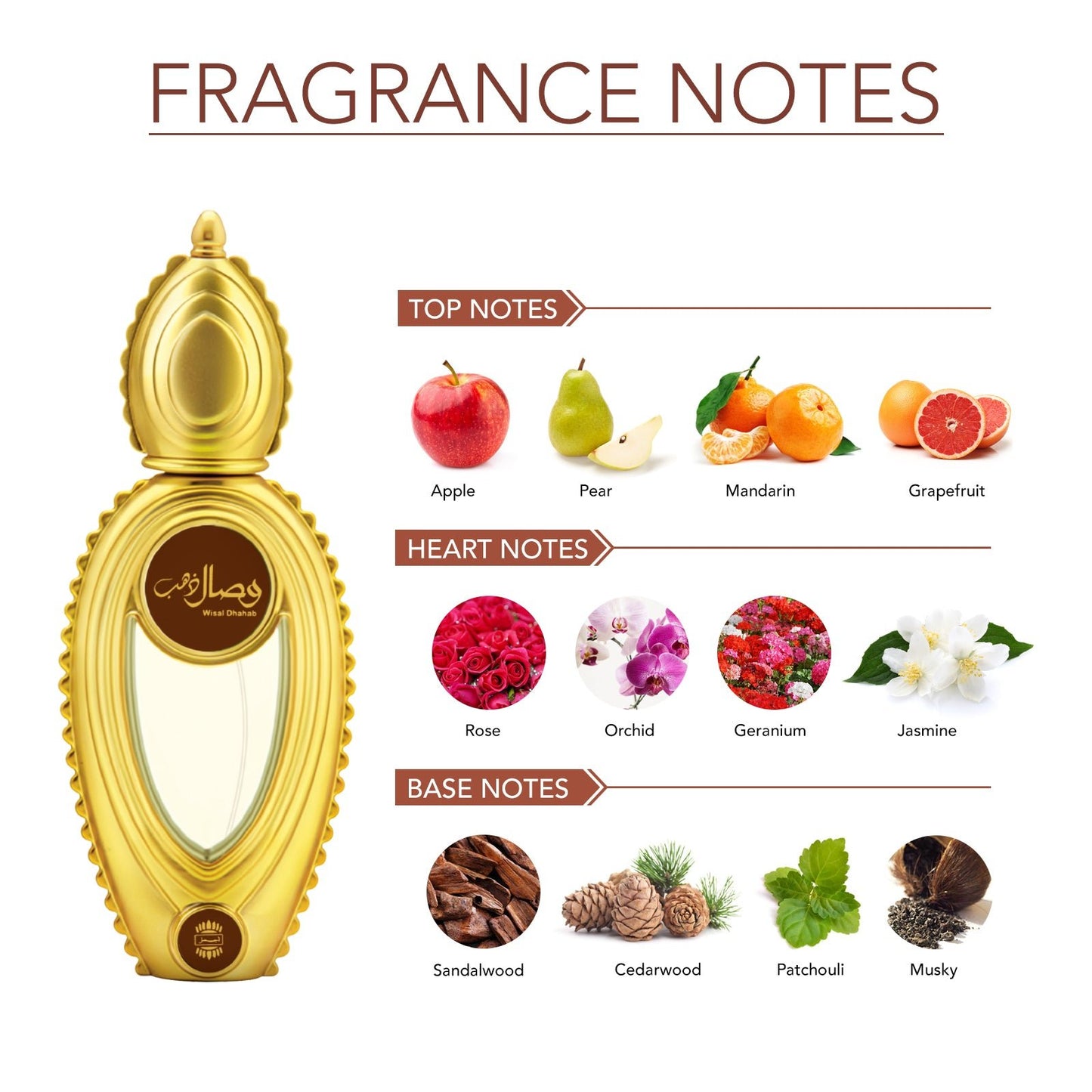 fresh fruity perfume - Wisal Dhahab EDP Perfume 50ML for Men from Ajmal perfumes