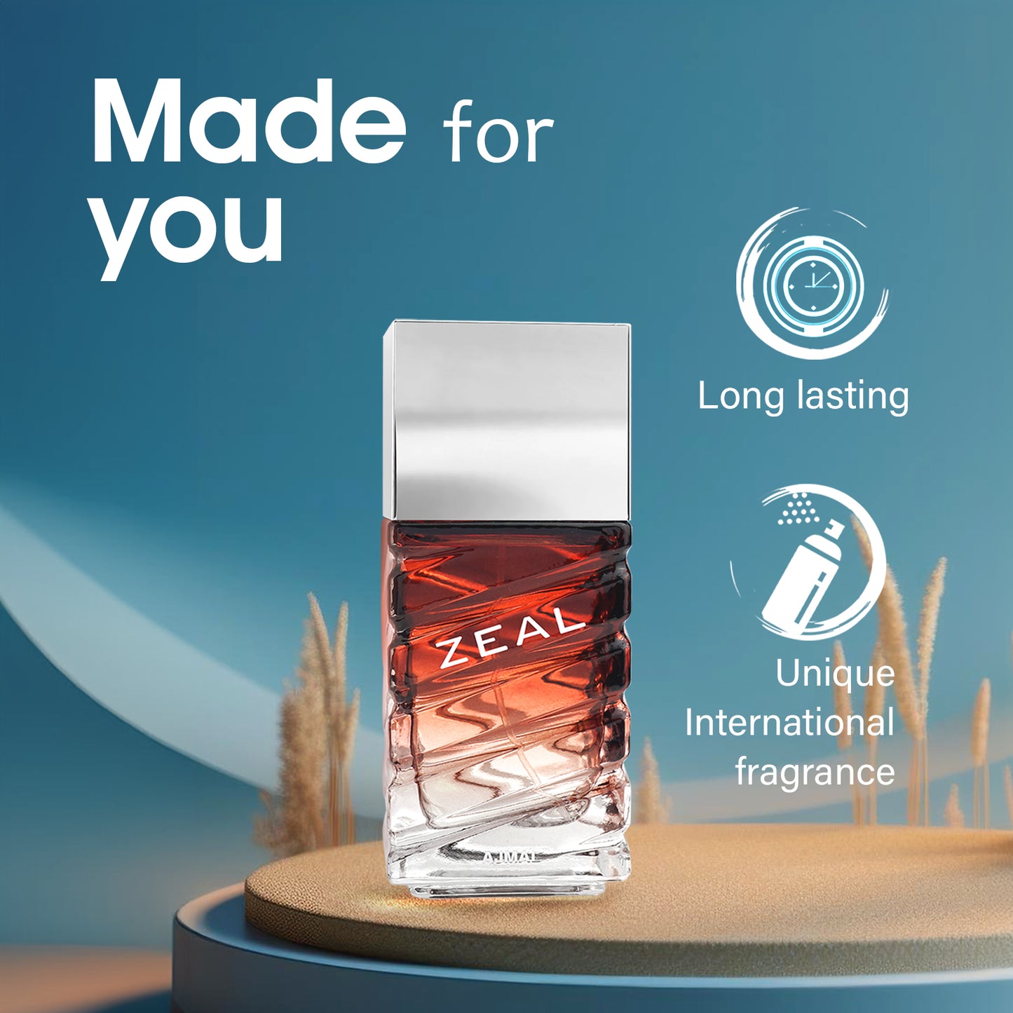 fresh citrus perfume - ZEAL EDP Perfume 100ML for Men From Ajmal Perfumes