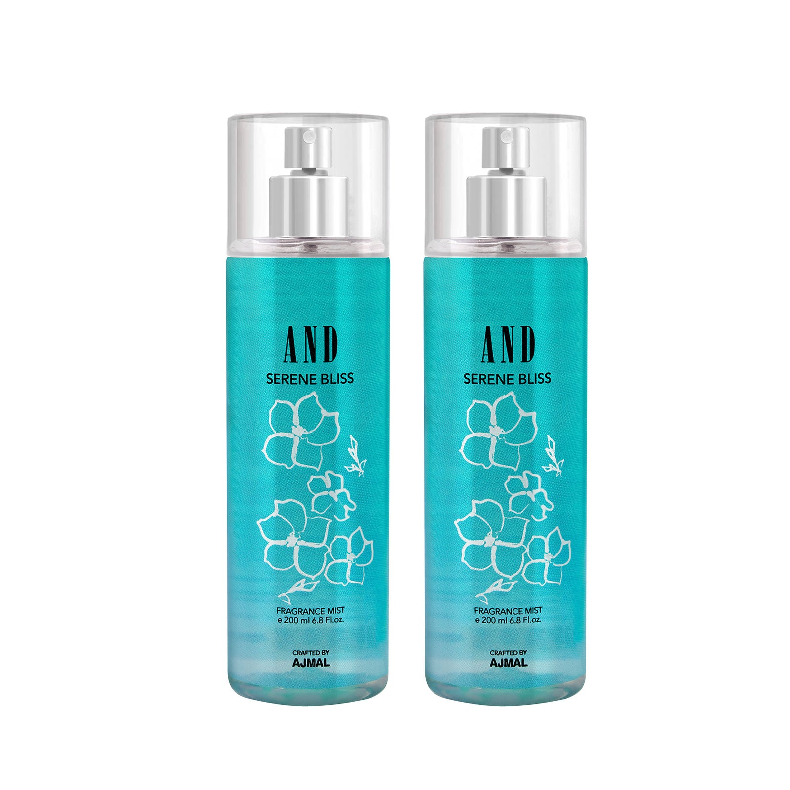 AND Serene Bliss Pack of 2 Body Mist 200ML each Long Lasting Scent Spray Gift For Women Perfume