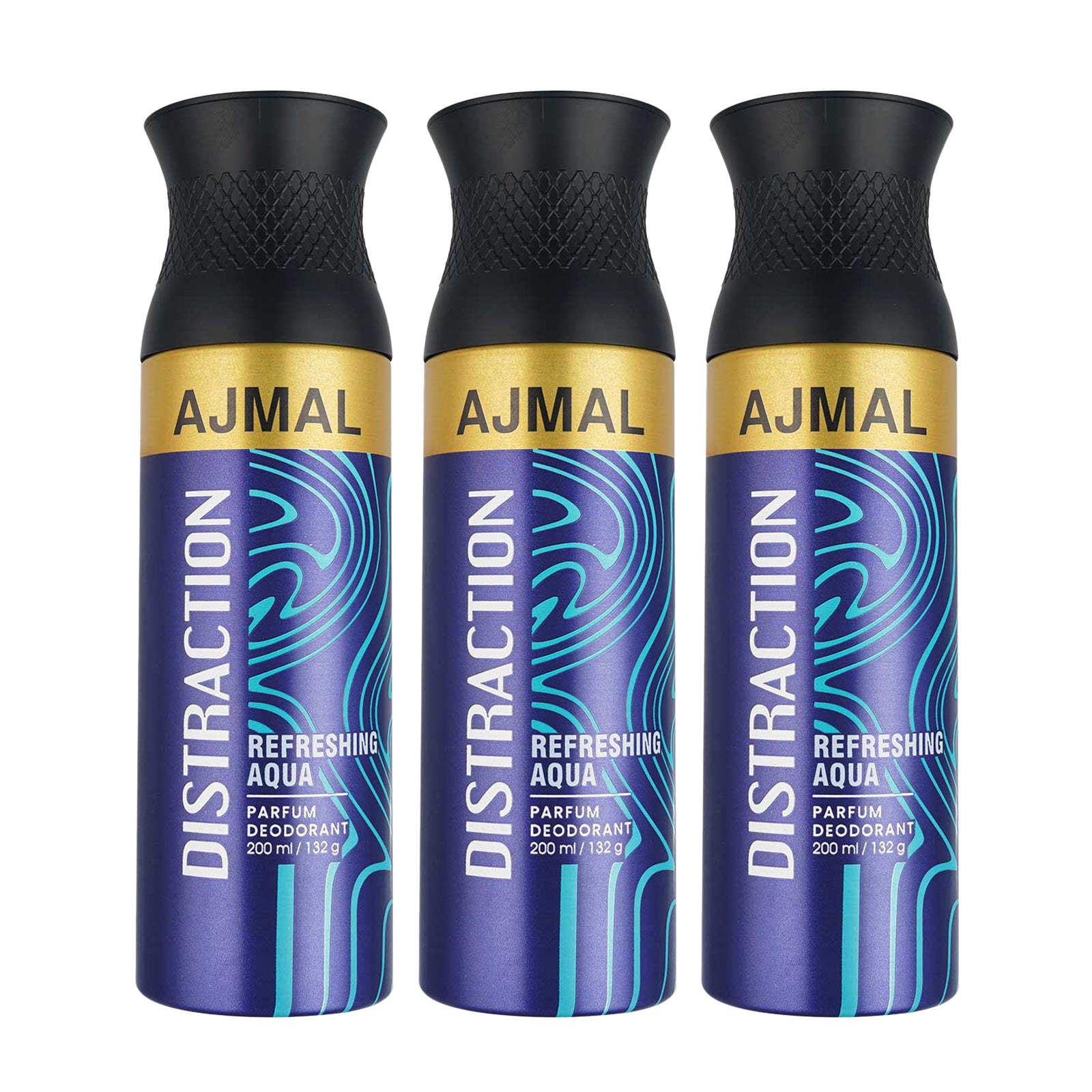 Distraction Deodorant Combo Pack of 3 Deodorants 200ml each For Unisex