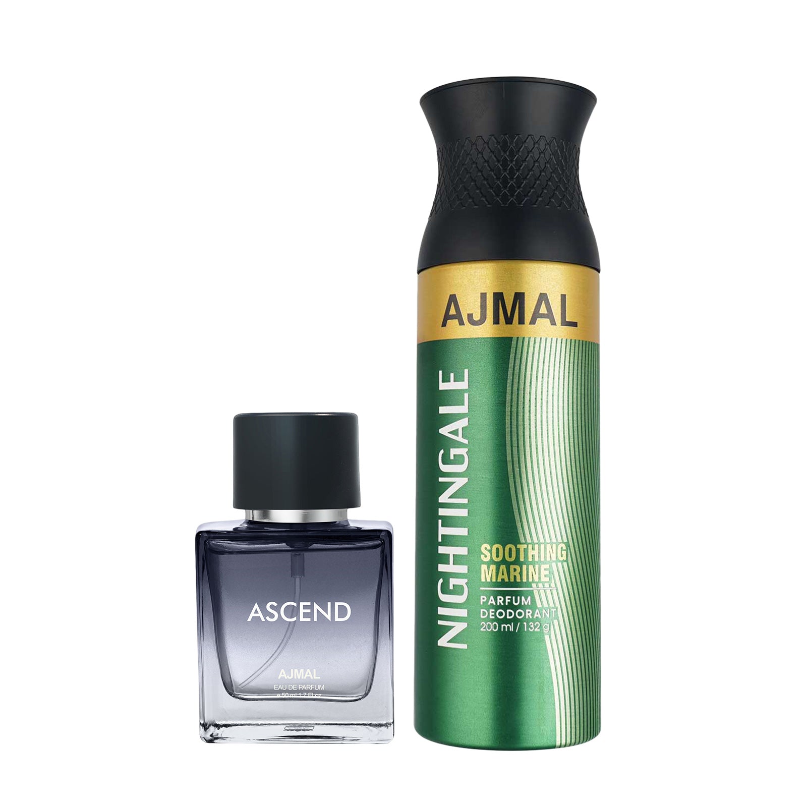 ASCEND EDP 50 ML for Unisex and NIGHTINGALE DEODORANT 200 ML for Unisex Pack of 2