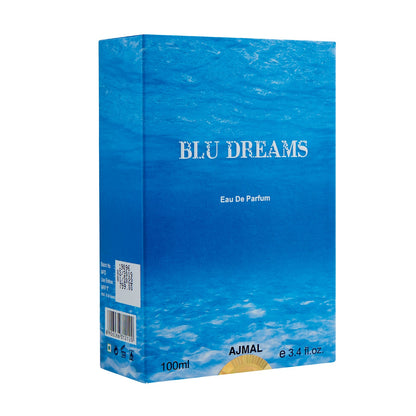 Blu Dreams Ajmal 100ml men perfume modern fresh scent bottle