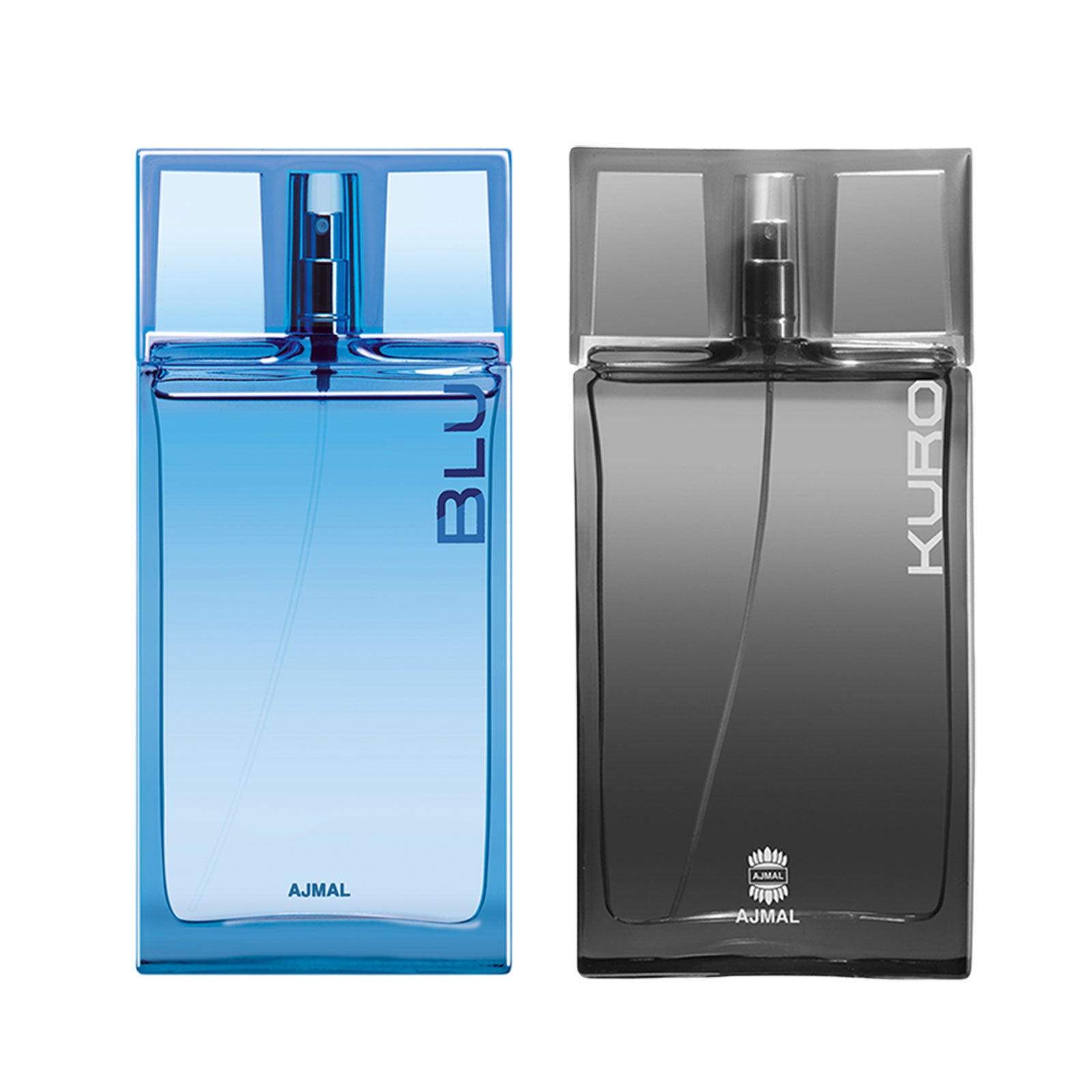 Blu EDP Aquatic Woody Perfume 90ml for Men and Kuro EDP Aromatic Spicy Perfume 90ml for Men Pack of 2