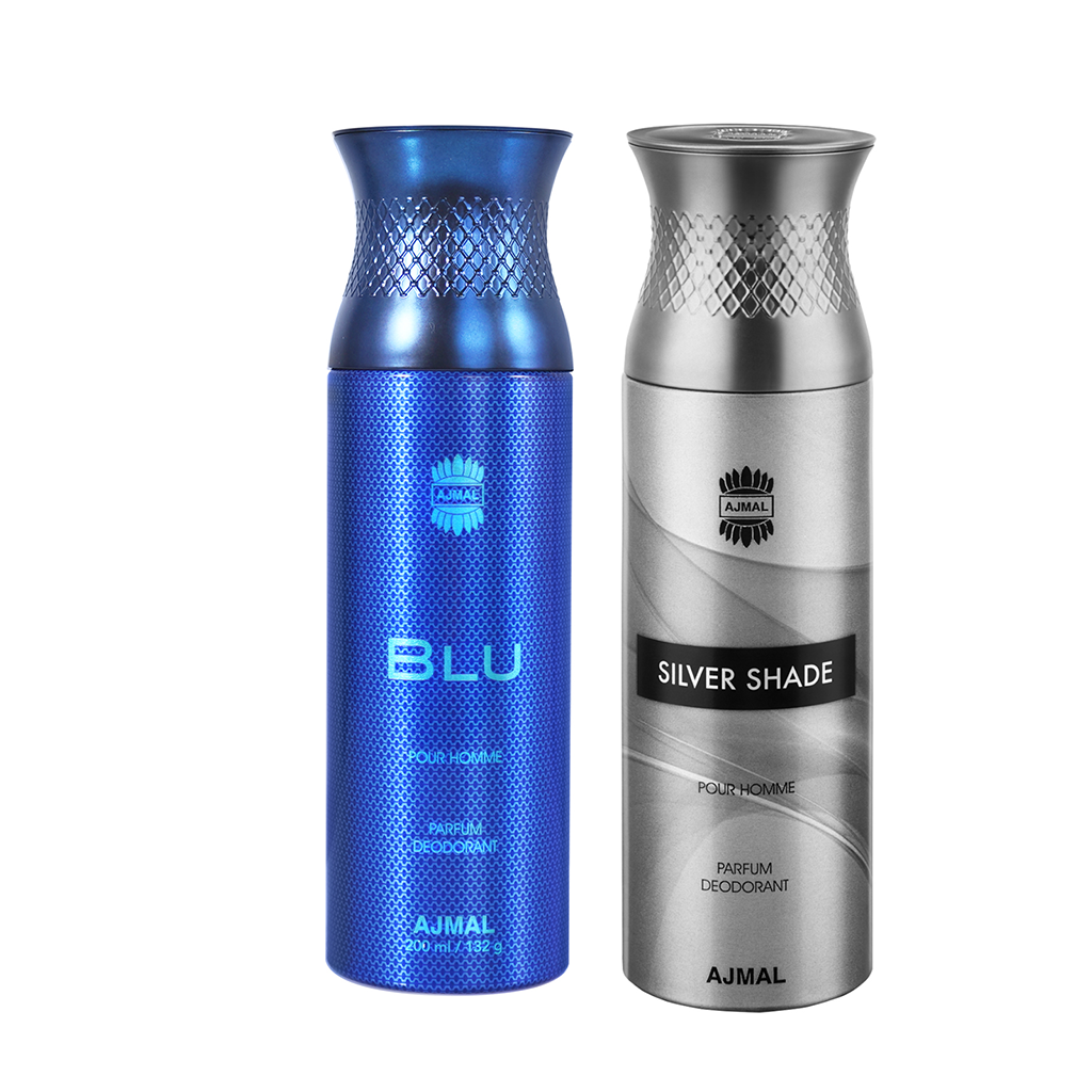 Blu & SilverShade Deodorants 200 ml Pack of 2 Gift For Men