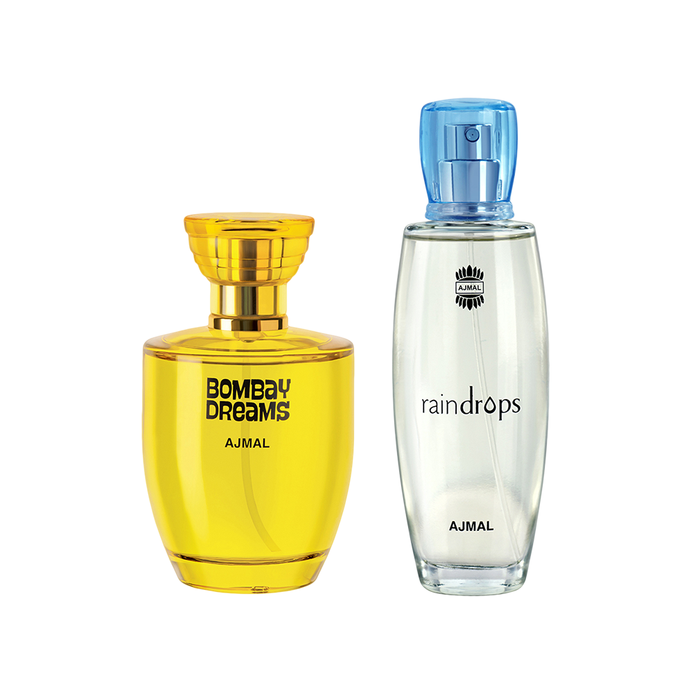 Bombay Dreams EDP Floral Fruity Perfume 100ml for Women and Raindrops EDP Floral Chypre Perfume 50ml for Women Pack of 2