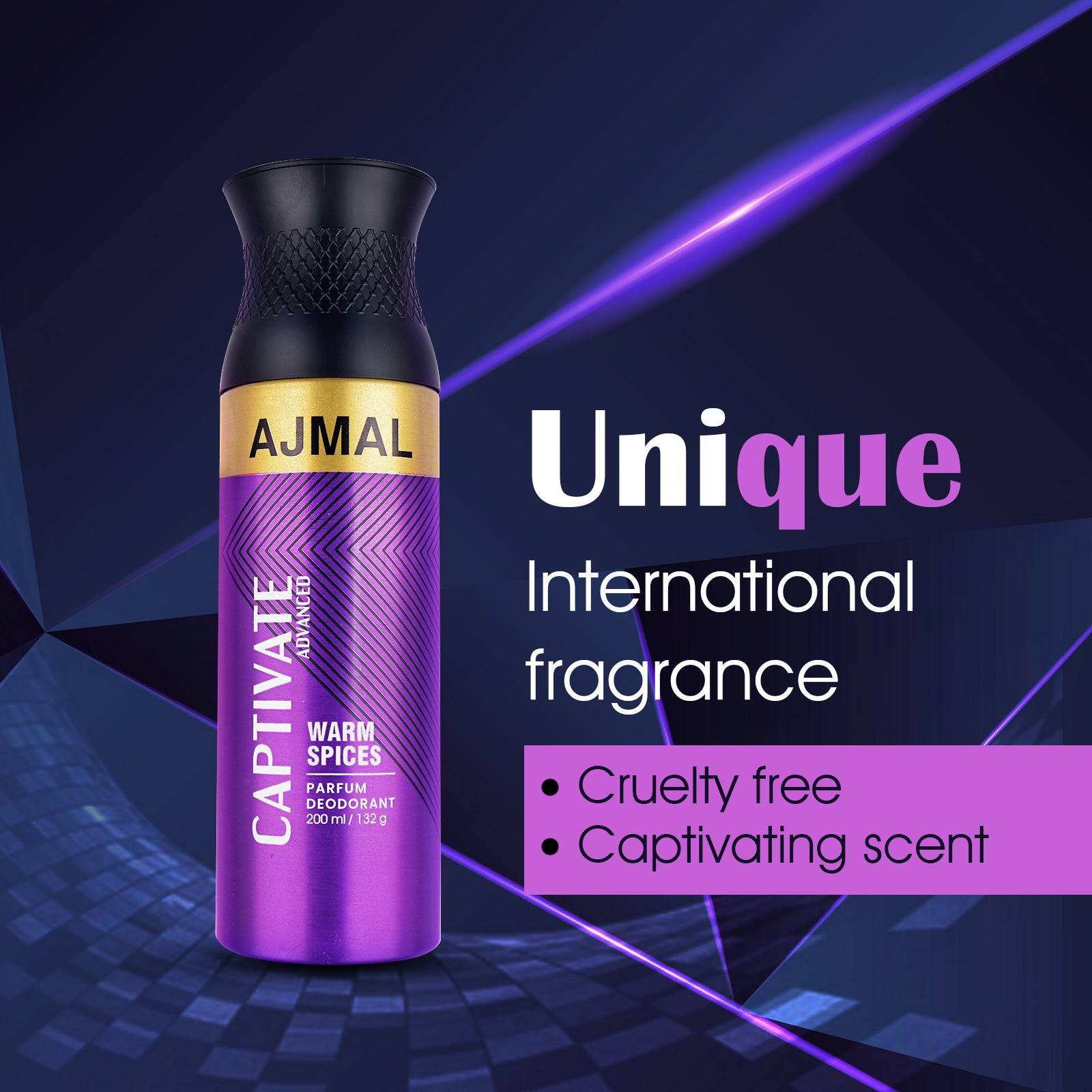 Captivate Advanced Deodorant 200ML Body Spray Gift for Unisex