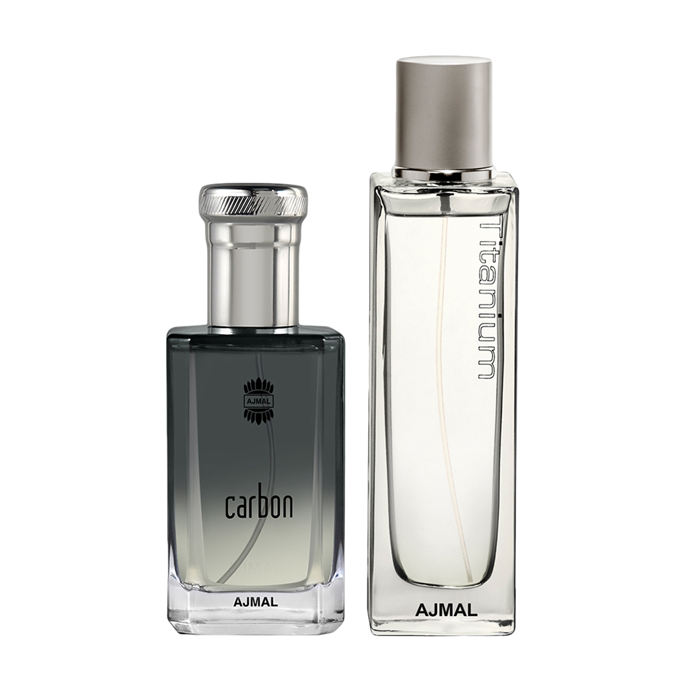 Carbon EDP Citrus Spicy Perfume 100ml for Men and Titanium EDP Citrus Spicy Perfume 100ml for Men Pack of 2