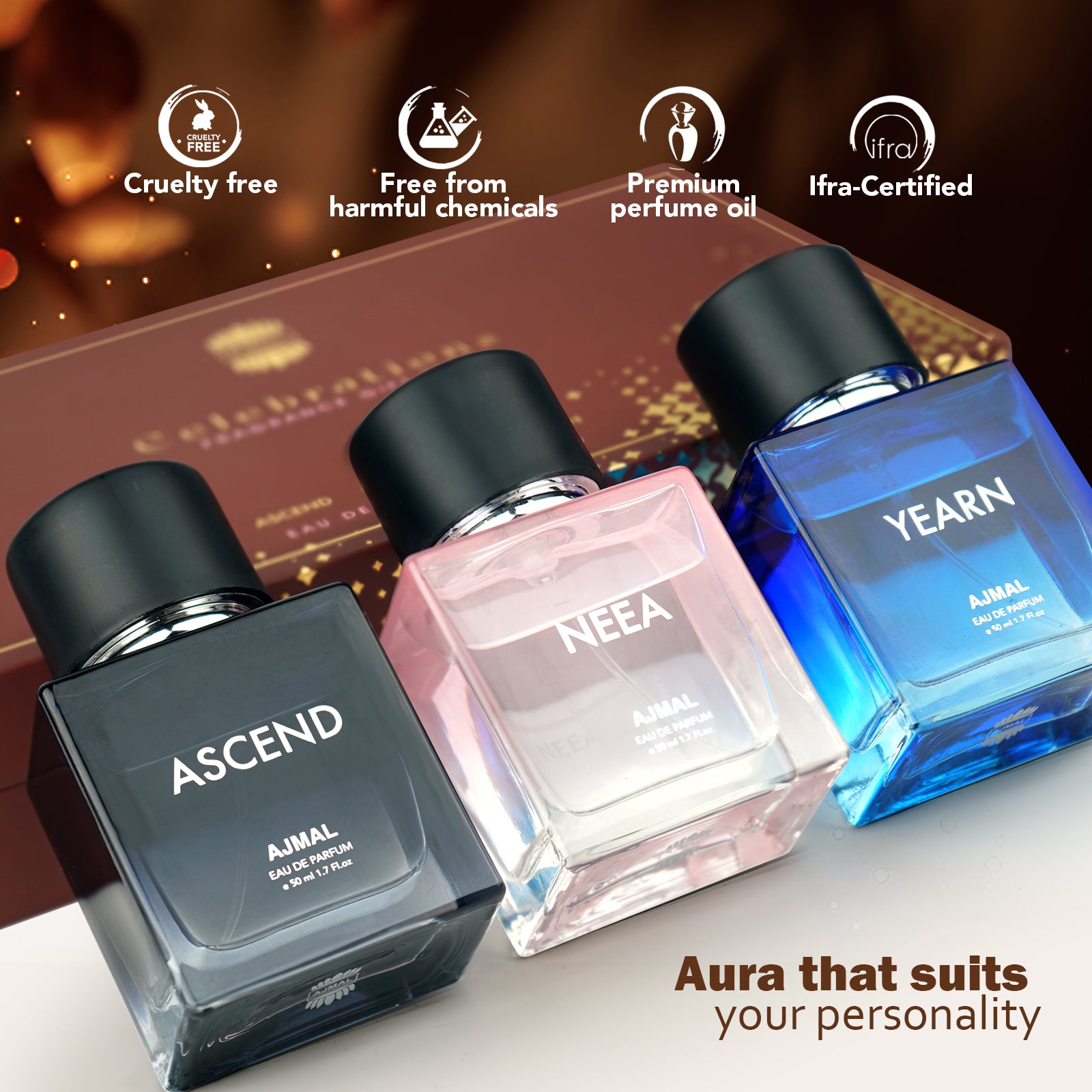 Celebration by Ajmal Fragrance Gift Set for Men & Women Pack of 3 - 50 ML each