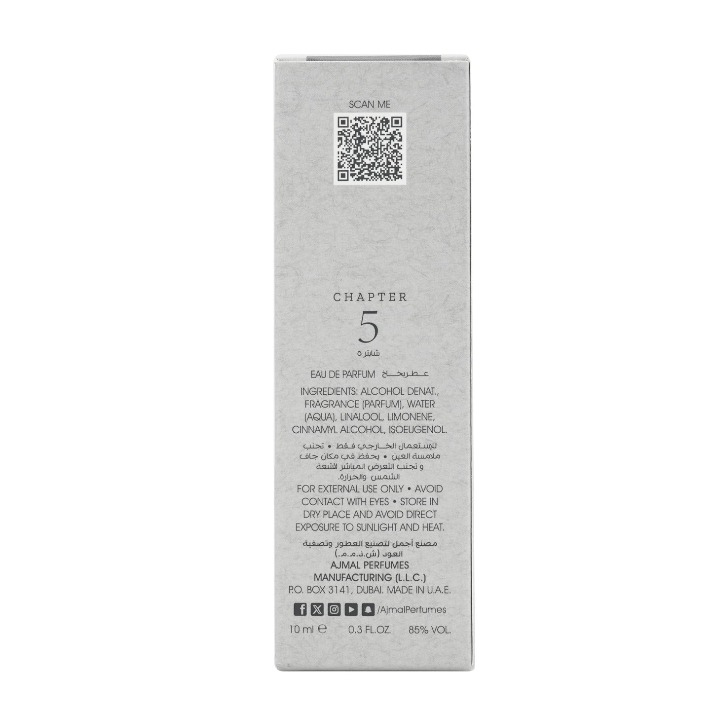 Chapter 5 perfume 10 ML for Unisex