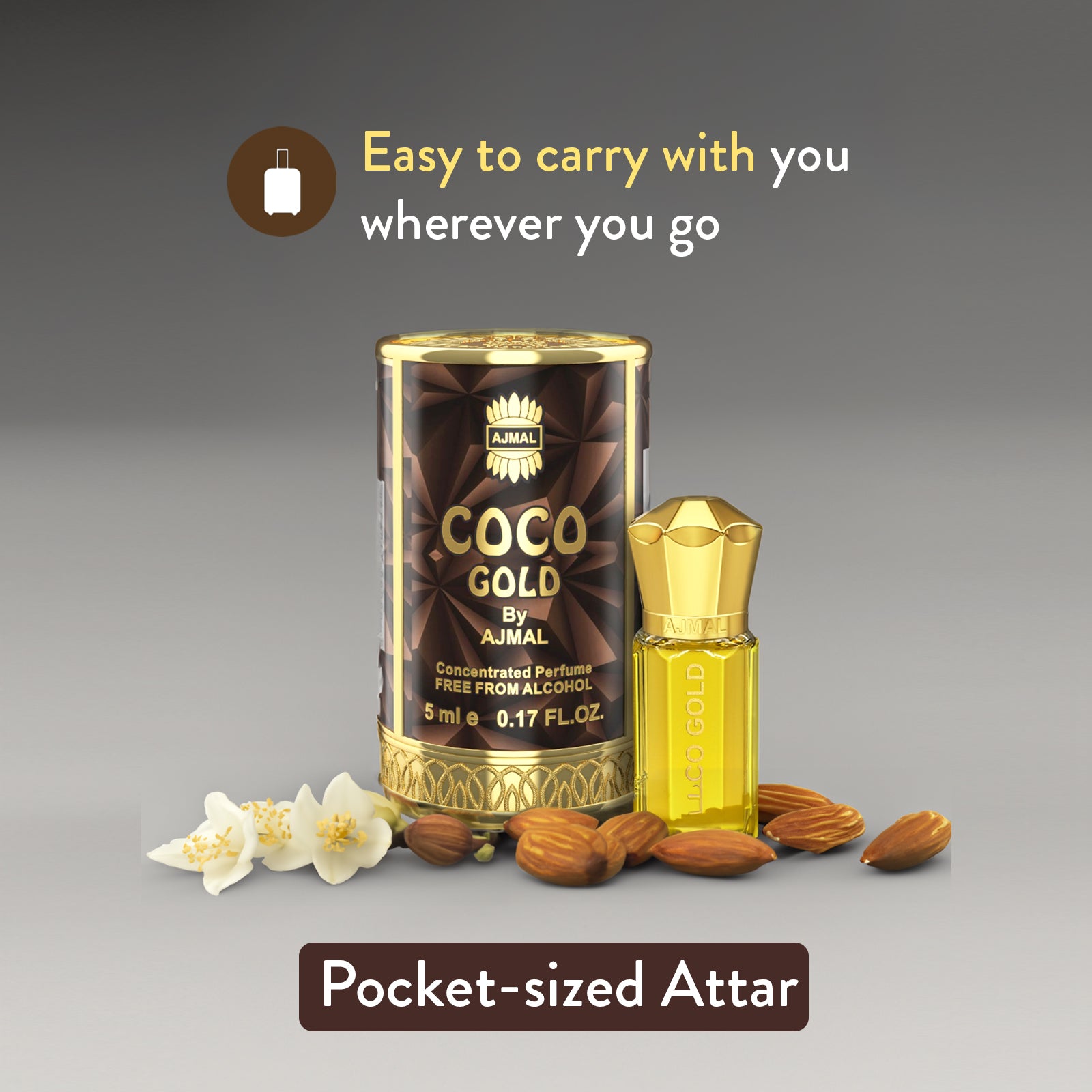 COCO GOLD Non-Alcoholic Concentrated Perfume Long Lasting Attar For Women - 5 ML