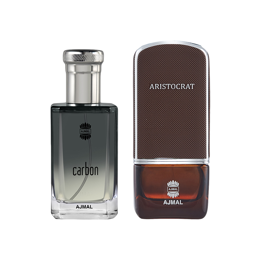 Carbon EDP Citrus Spicy Perfume 100ml for Men and Aristocrat EDP Citrus Woody Perfume 75ml for Men Pack of 2